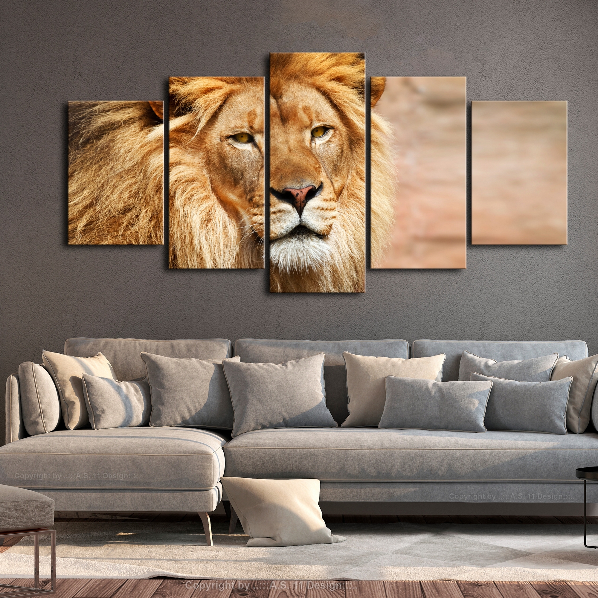 Tavla Arkiio The King Of Beasts Wide Orange 5 delar