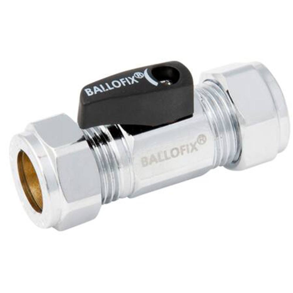 Kulventil Broen Ballofix 507 Rak med Vred Dimension: 16x12 mm