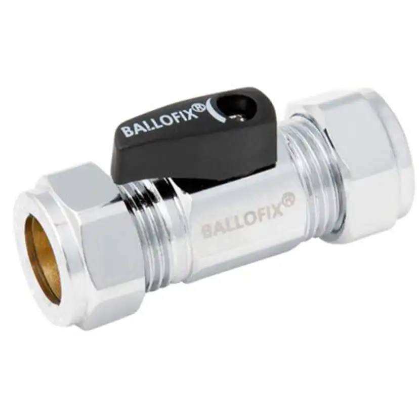 Kulventil Broen Ballofix 507 Rak med Vred Dimension: 16x12 mm