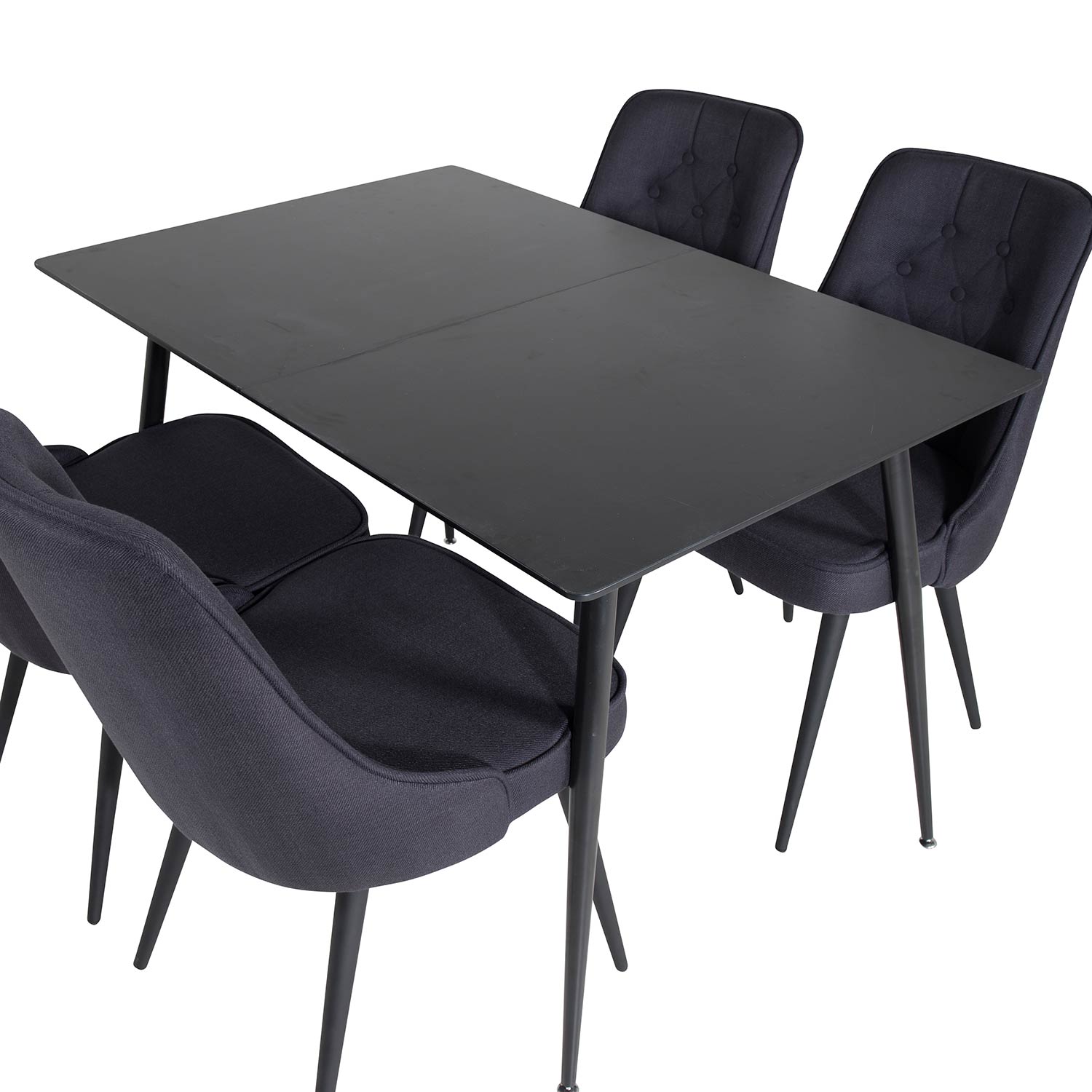 Matgrupp Venture Home Silvia med Iläggsskiva och 4 Vera Stolar