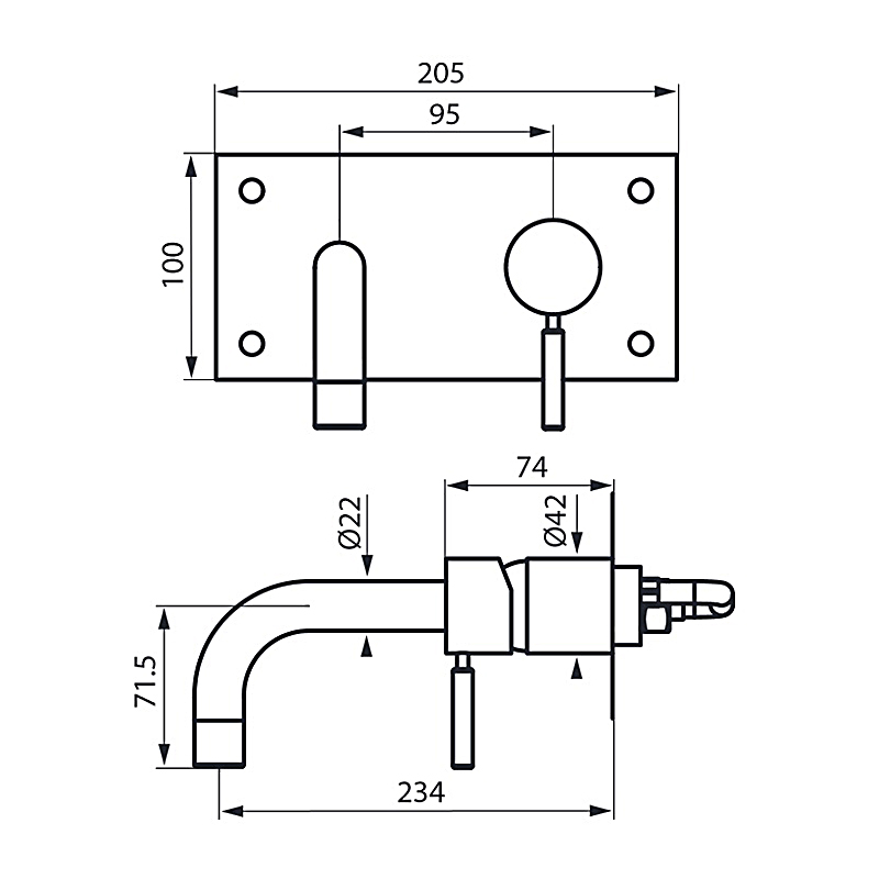 Tvättställsblandare Tapwell Box 008