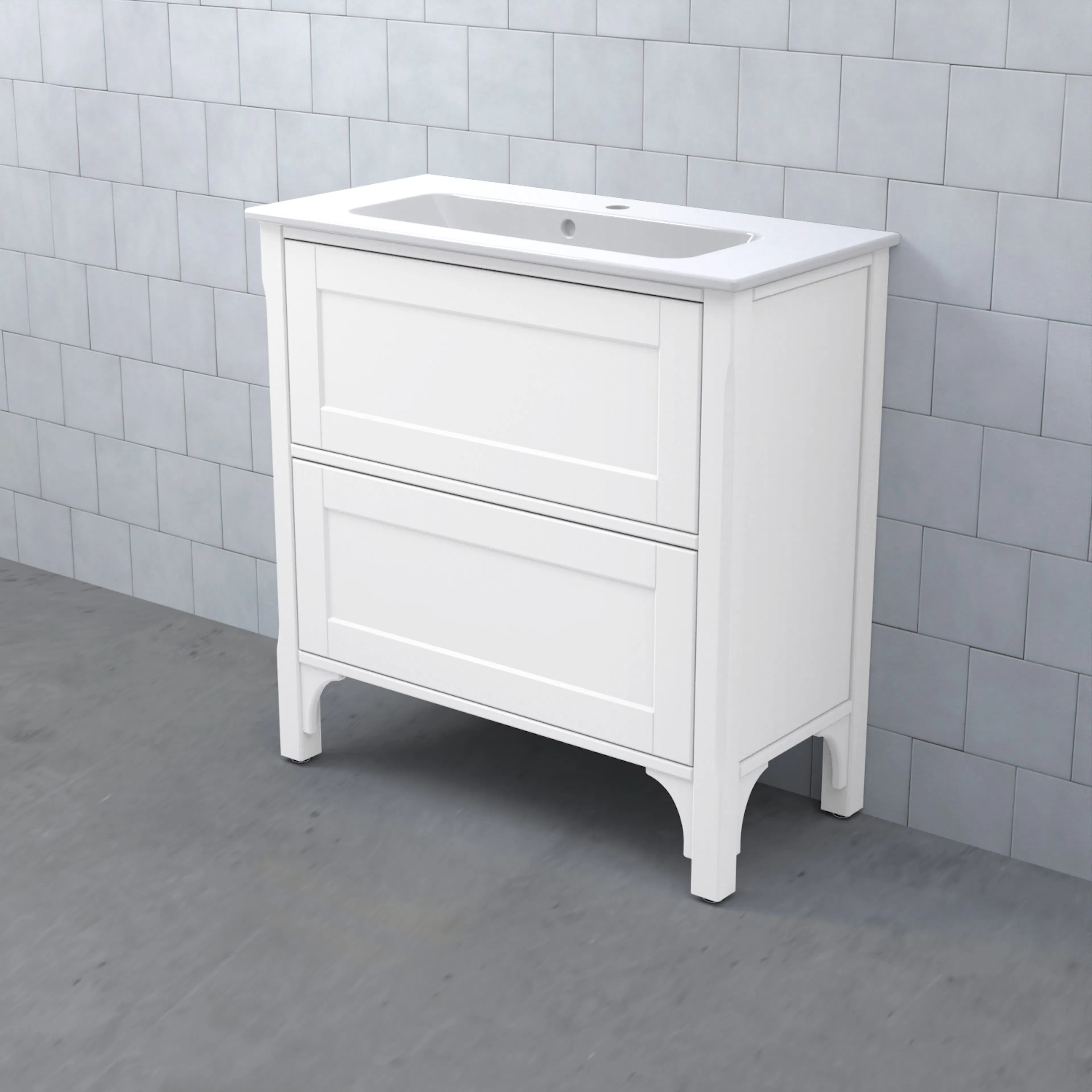 SAGA Kommod 80/40 Dälja Vit BxHXD: 800x830x380 mm, Dälja Vit