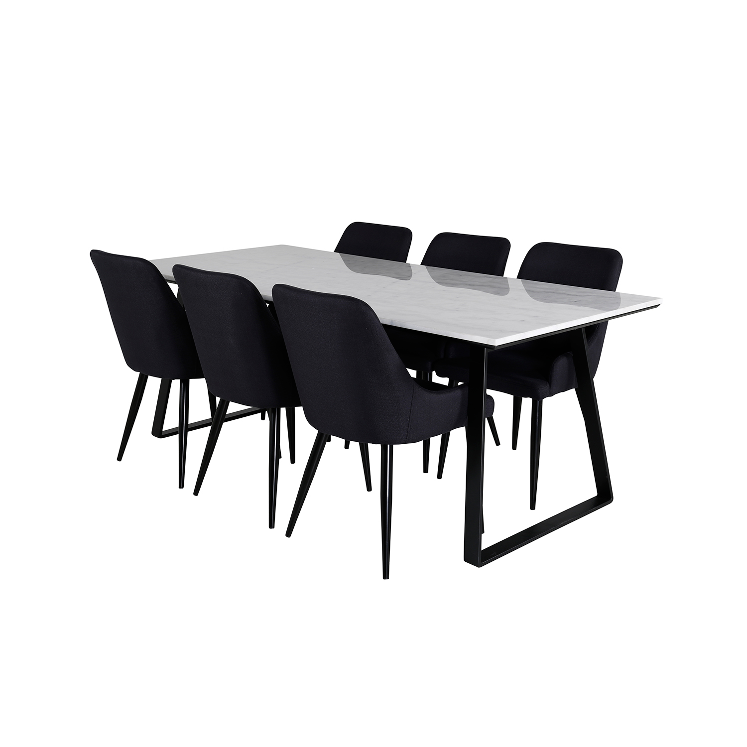 Matgrupp Venture Home Estelle med 6 Plake Fåtöljer PolyEstelletyg