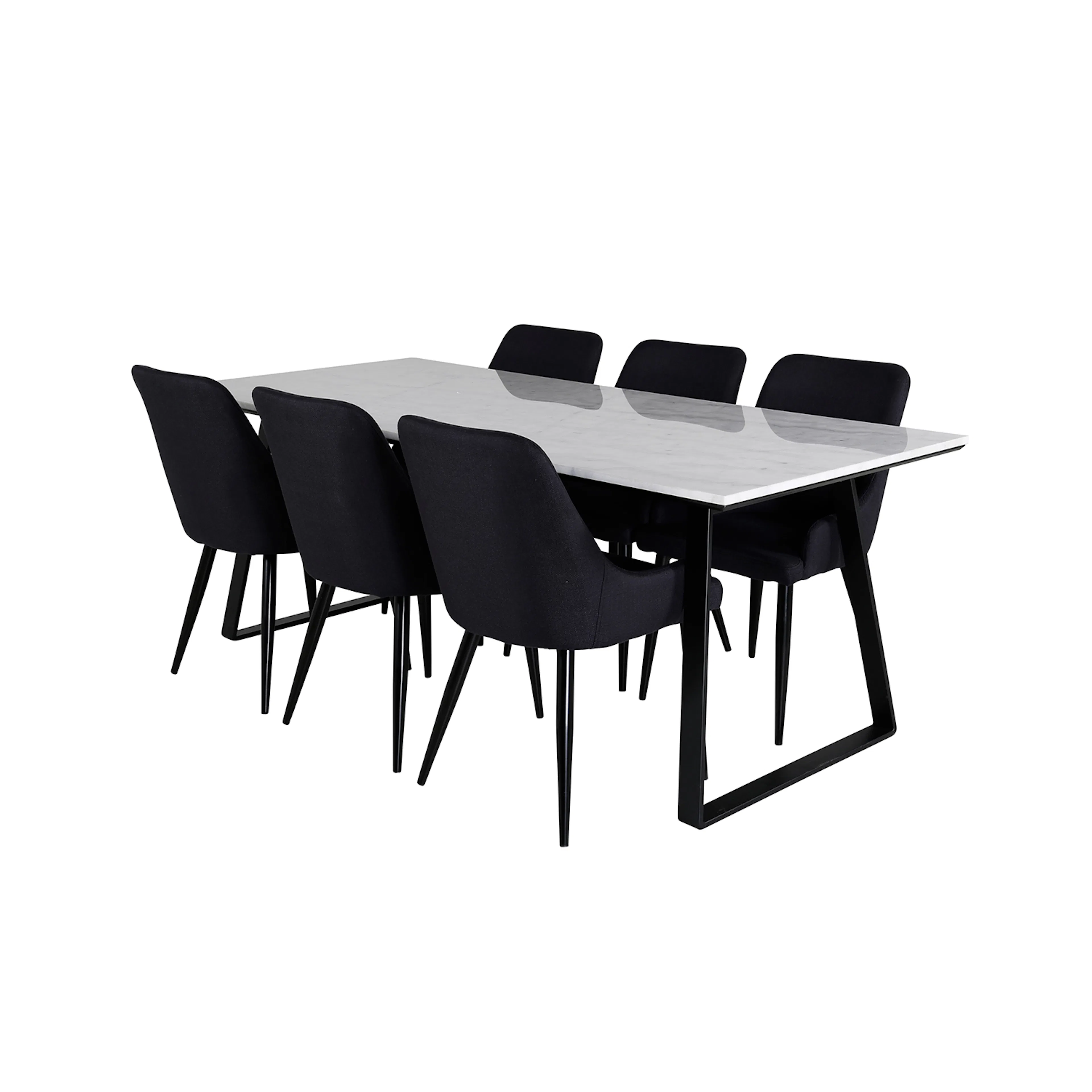 Matgrupp Venture Home Estelle med 6 Plake Fåtöljer PolyEstelletyg