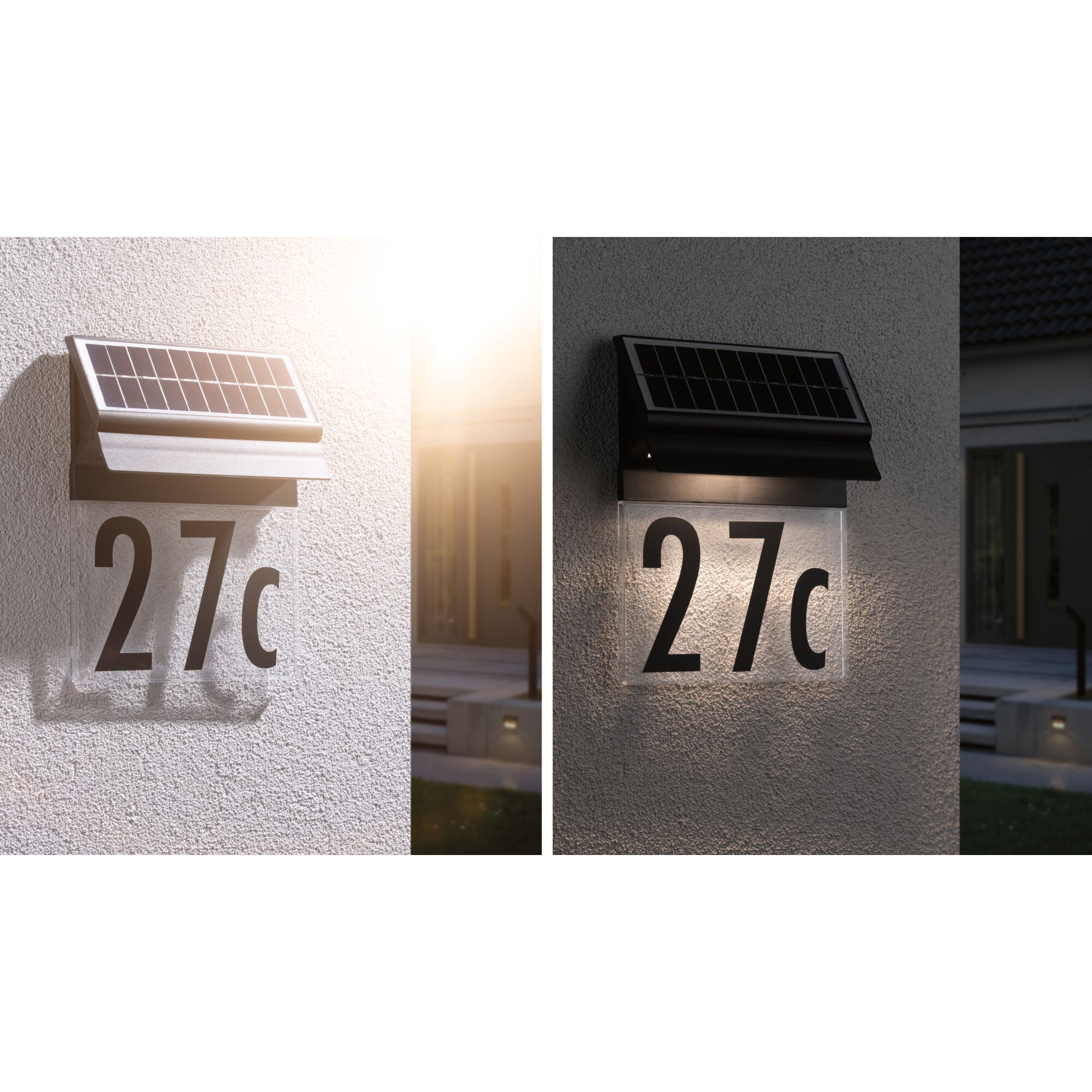 Fasadbelysning Solcell LED Paulmann Neda Lampa för husnummer IP44 Ljus: Soft White