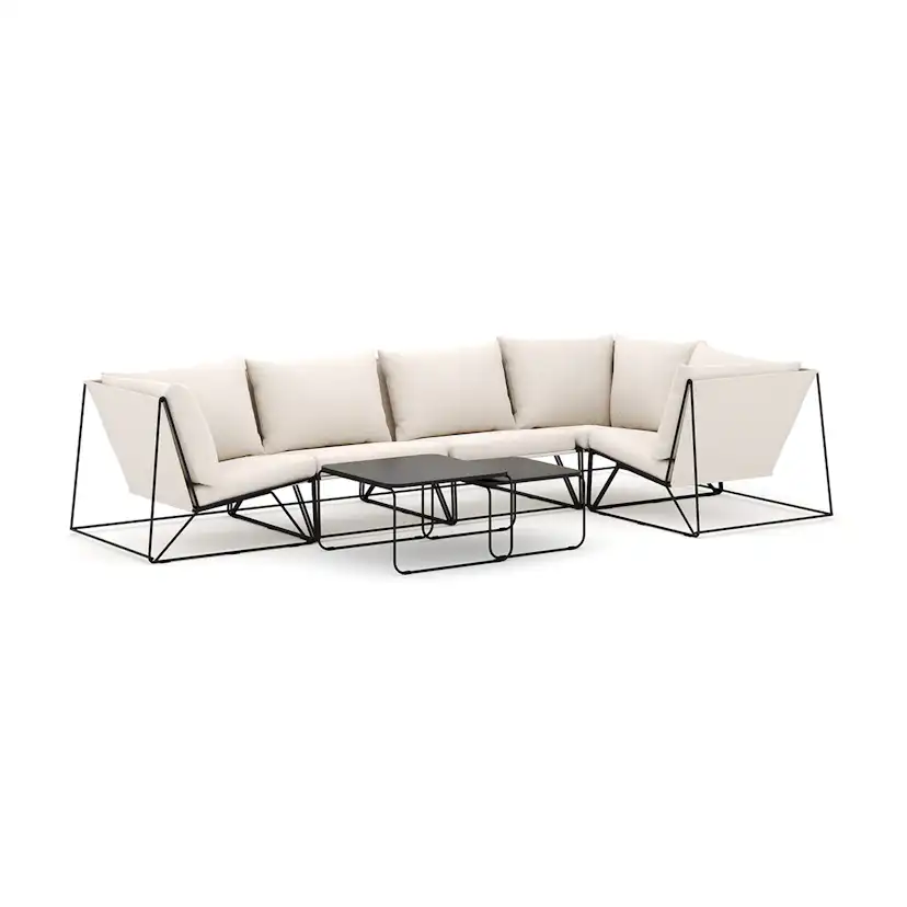 Loungesoffa Comfort Garden Usteryd utomhus hörnsoffa Schäslong 5-sits vändbar