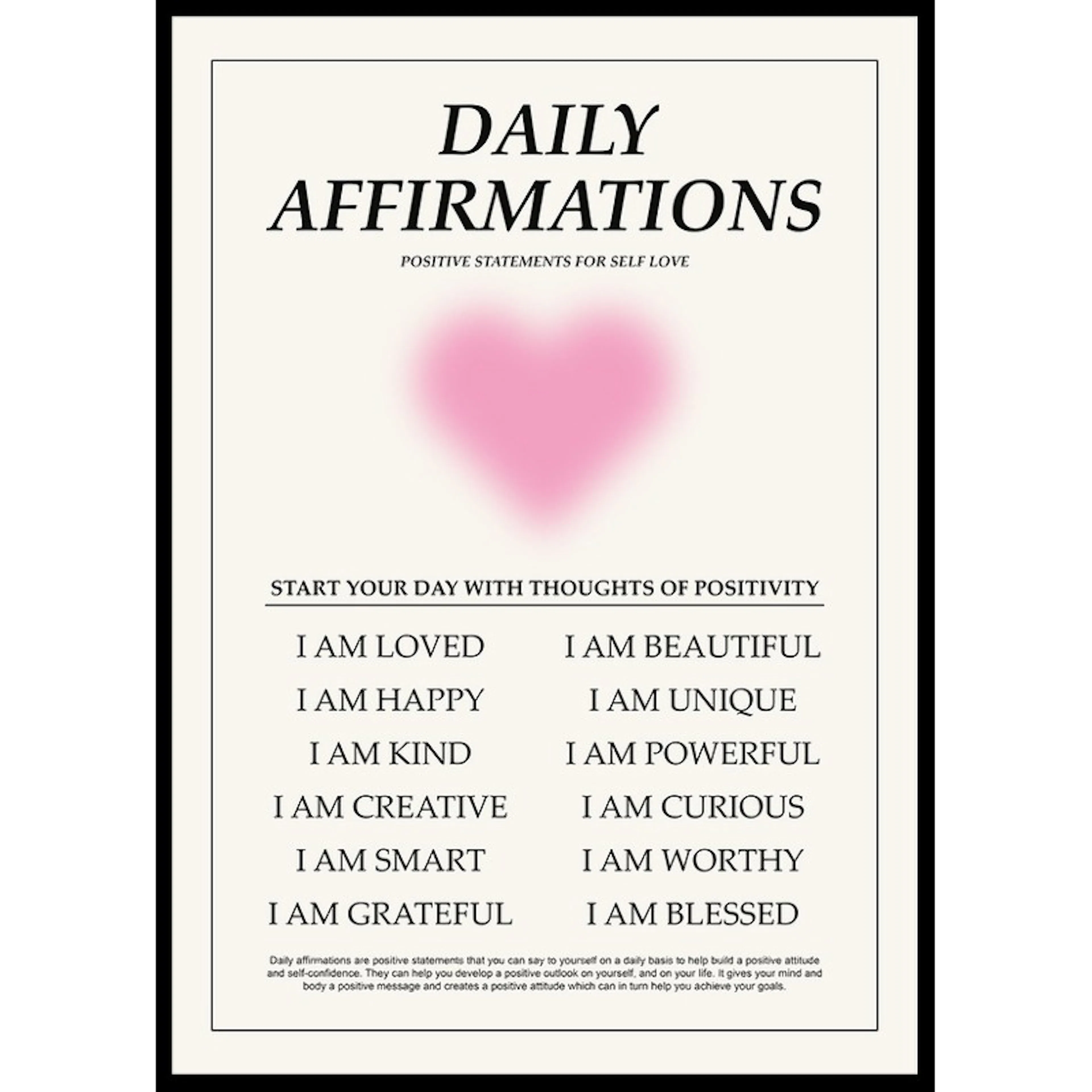 Poster Gallerix Daily Affirmations