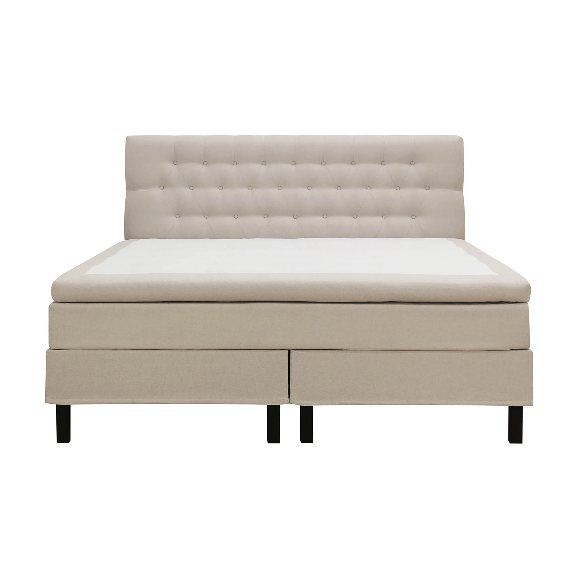 Hilton Komplett Sängpaket 160x200 cm Kontinentalsäng med dia Ljusbeige