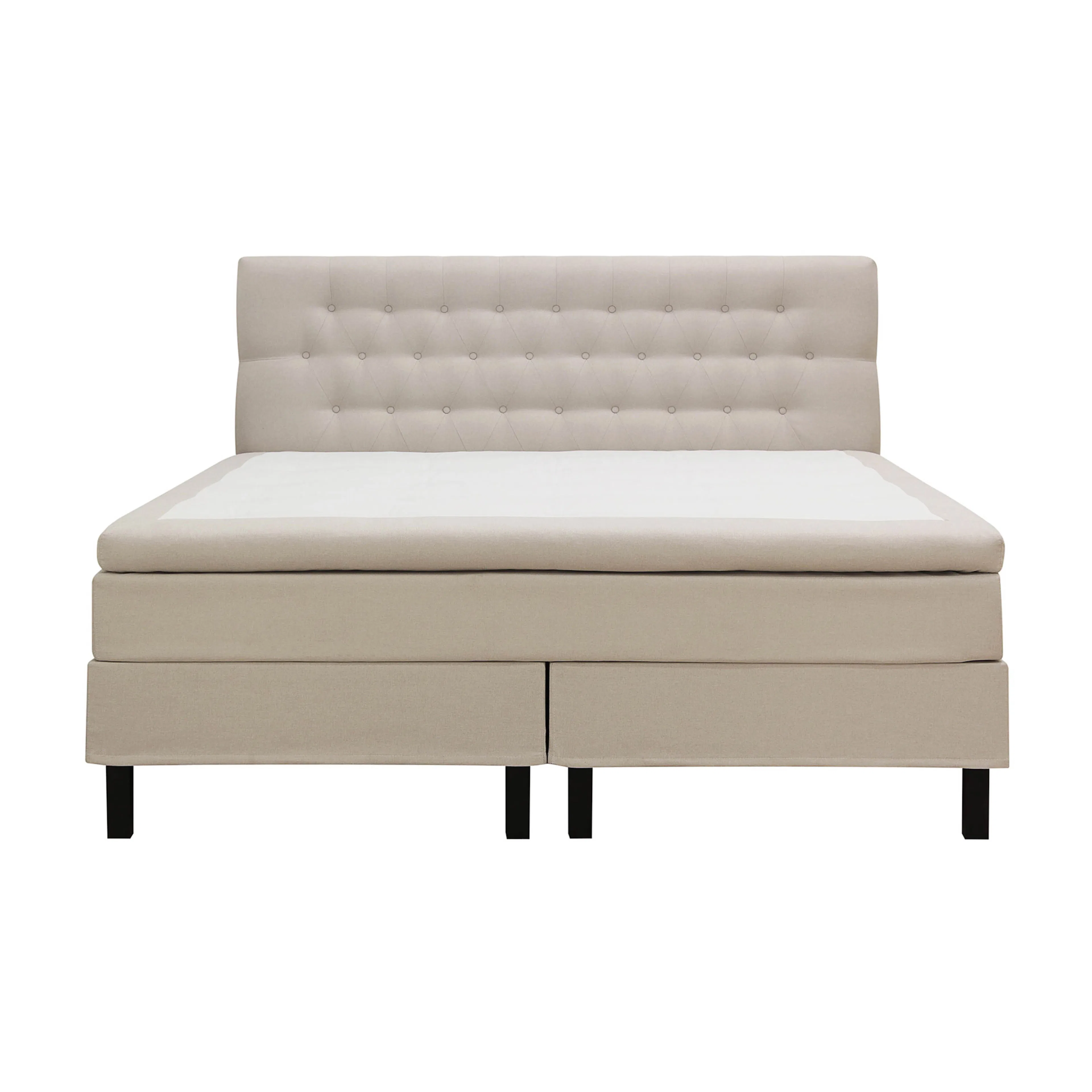 Hilton Komplett Sängpaket 160x200 cm Kontinentalsäng med dia Ljusbeige