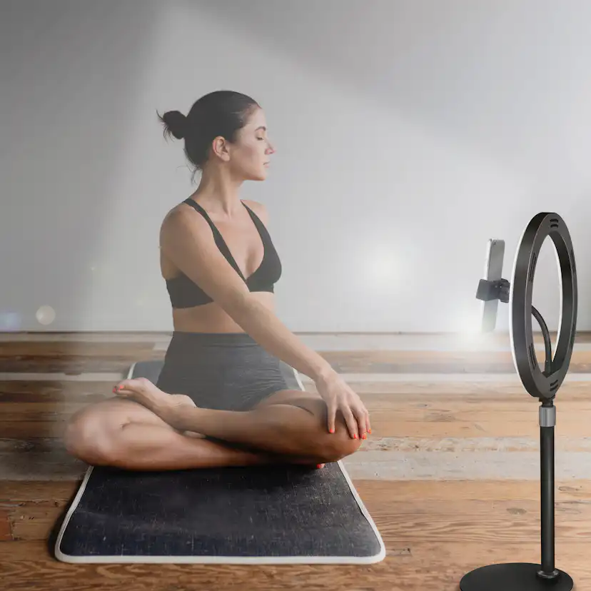 Ljusring LogiLink För Smartphone Ø25cm Med Bordsstativ