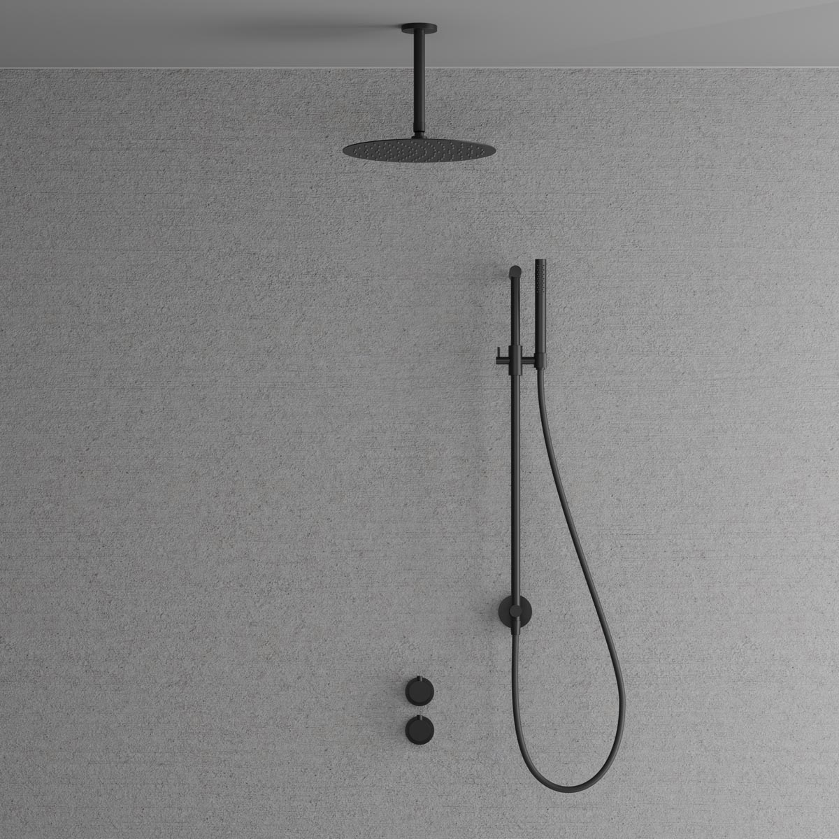 Takduschset Scandtap Steel Harmonized 5Z för Inbyggnad