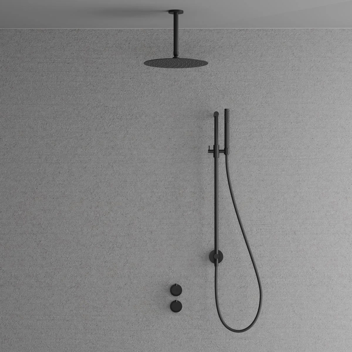 Takduschset Scandtap Steel Harmonized 5Z för Inbyggnad