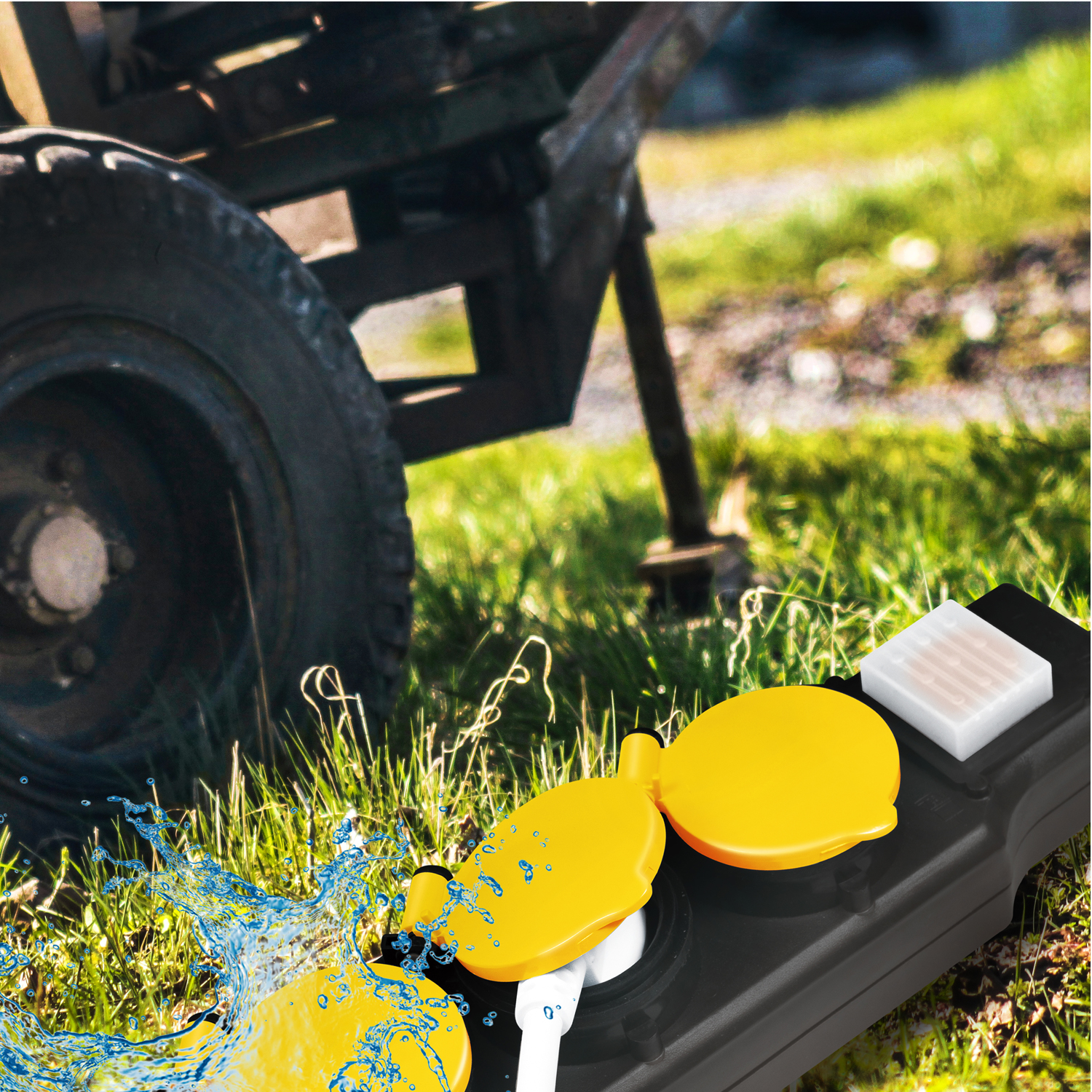 Grenuttag 3-vägs LogiLink Utomhusbruk Med Brytare IP44