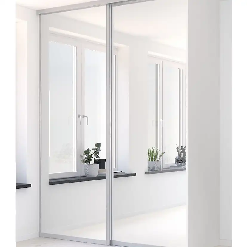 Garderob Elfa Skjutdörr Original Komplett Set Dörr: Spegelglas