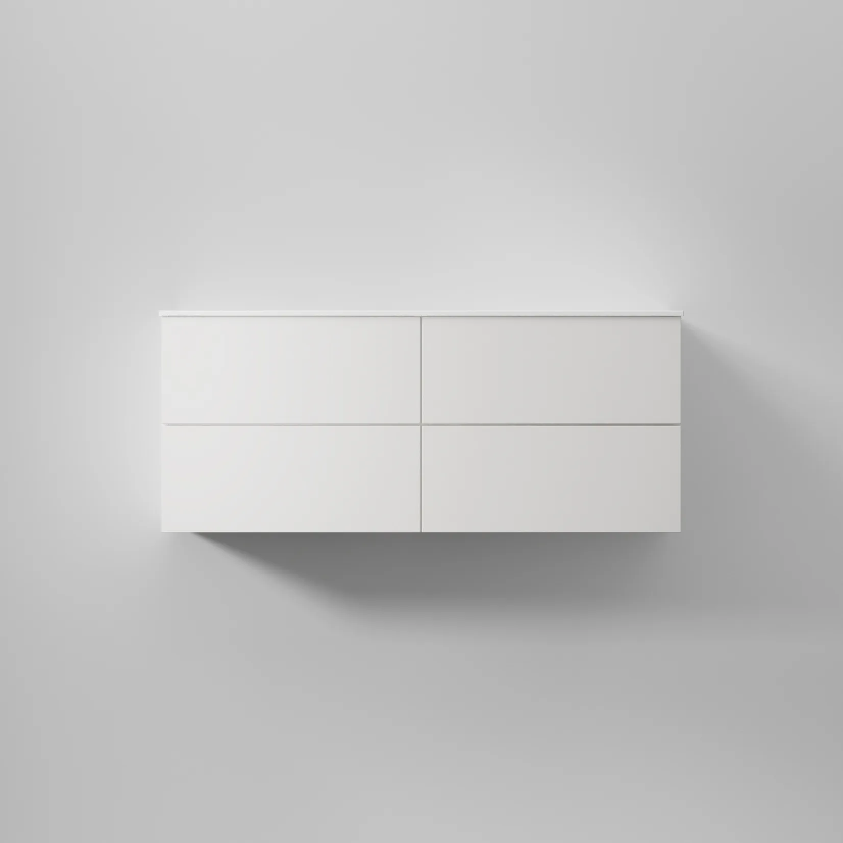 Kommod Core Solid 120 D Pure White, 4 Lådor Pure White, 1200x454x500 mm