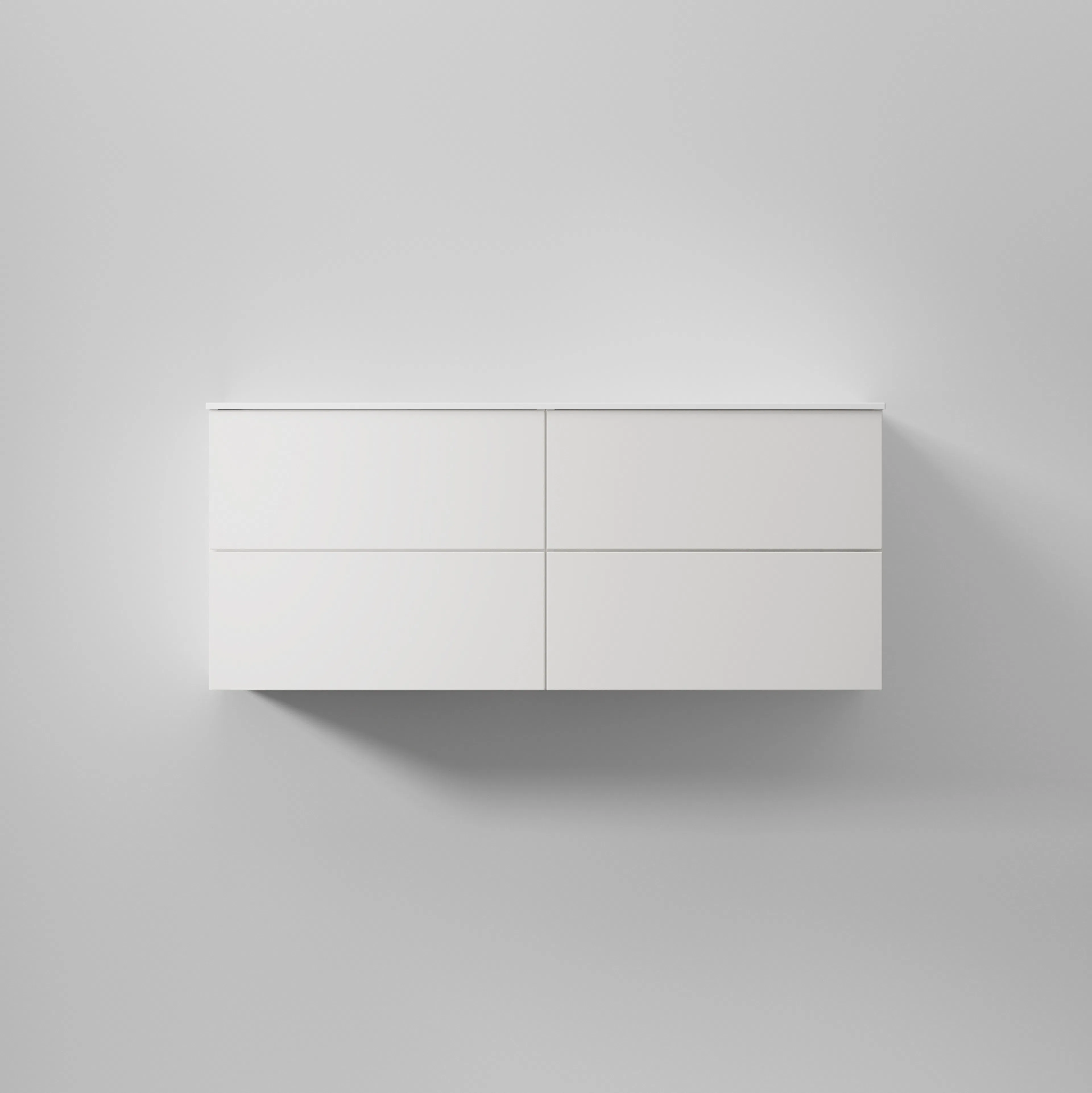 Kommod Core Solid 120 D Pure White, 4 Lådor Pure White, 1200x454x500 mm