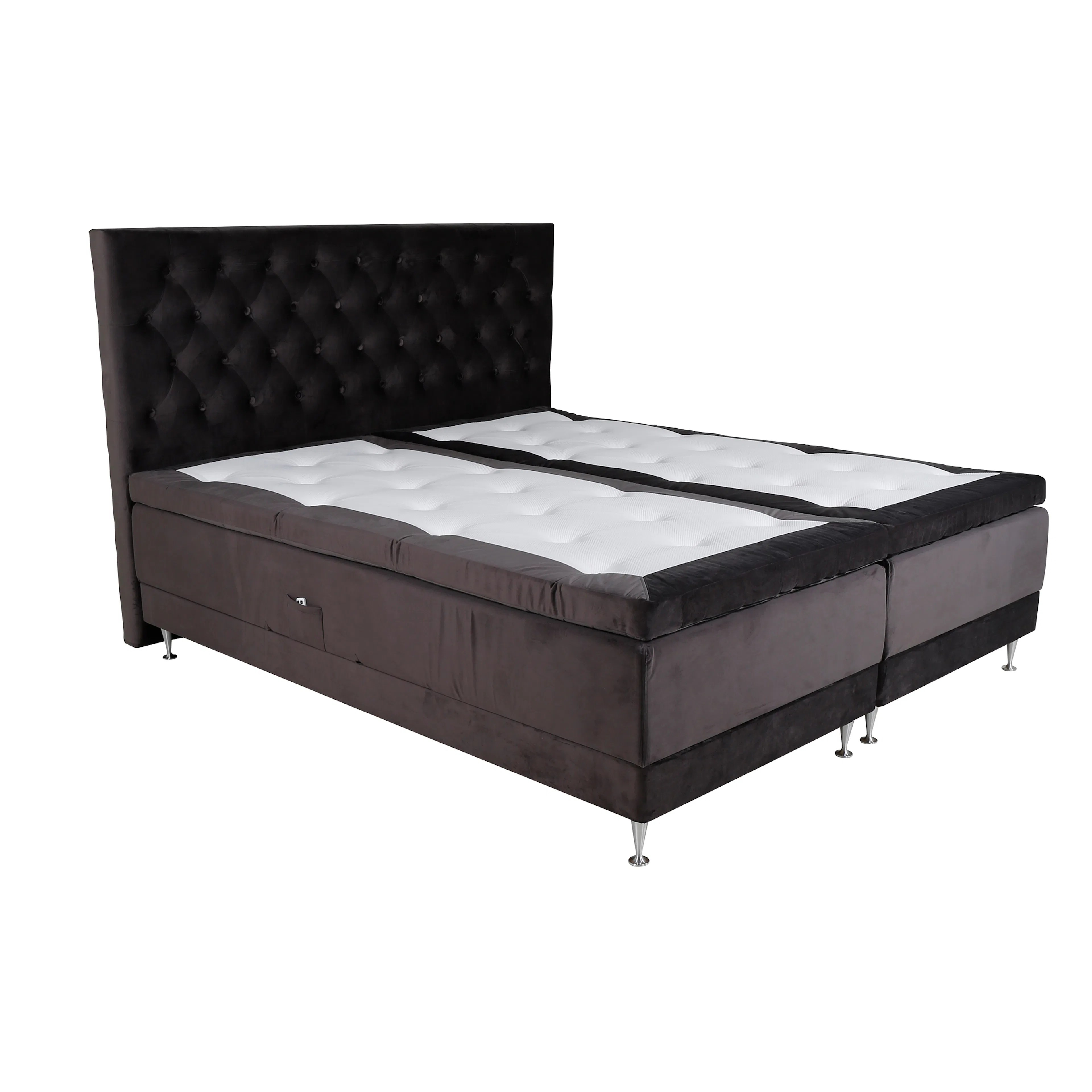 Ställbar Kontinentalsäng Venture Home Vickleby 180x200 Sammet med Sänggavel Föra 180