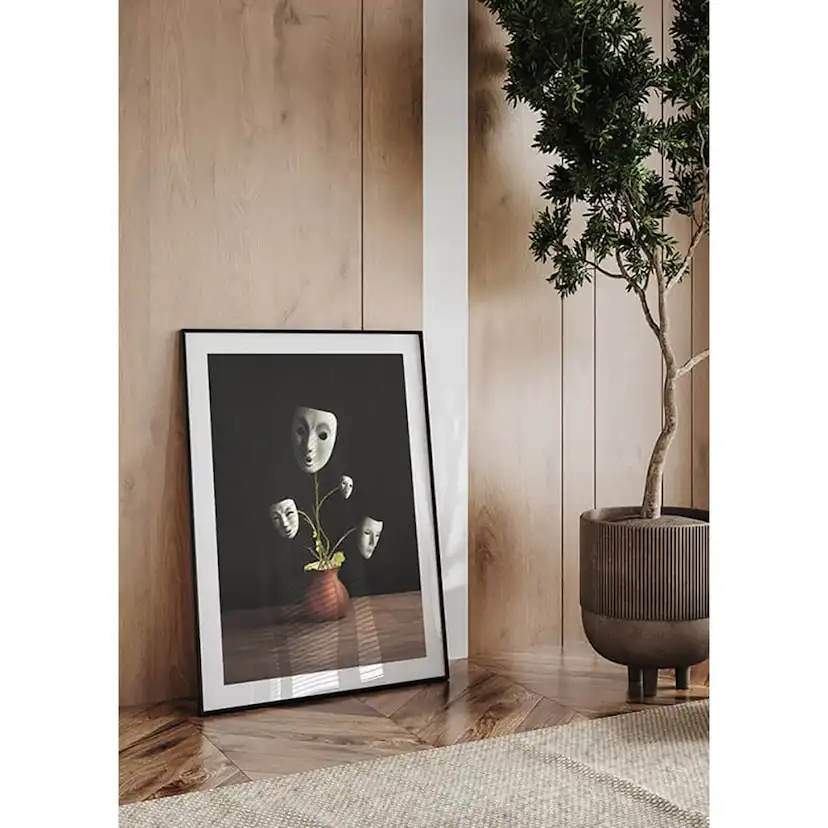 Poster Gallerix Plant With Theatrical Masks