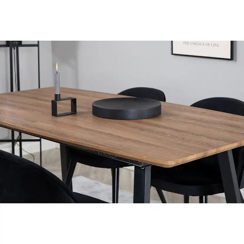 Matgrupp Venture Home Inca med 4 Velvet stolar
