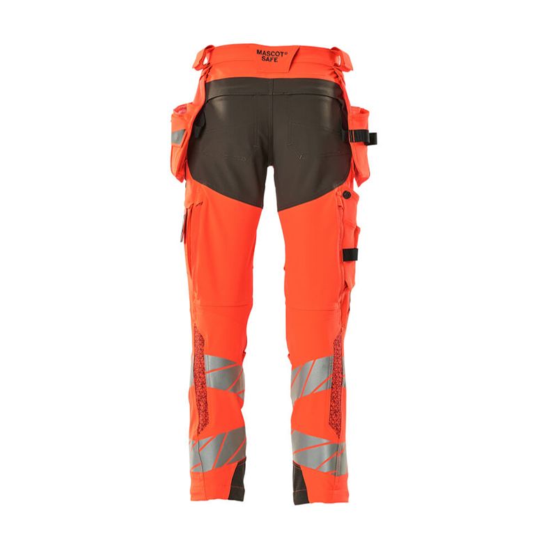 Mascot ACCELERATE SAFE Byxor med hängfickor 19031-711-22218 Storlek: 82C66, Färg: Hi-vis Röd/mörk Antracit