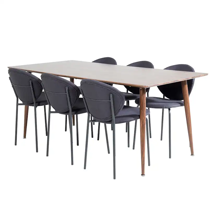 Matgrupp Venture Home Pobbie med 6 Valor Stolar