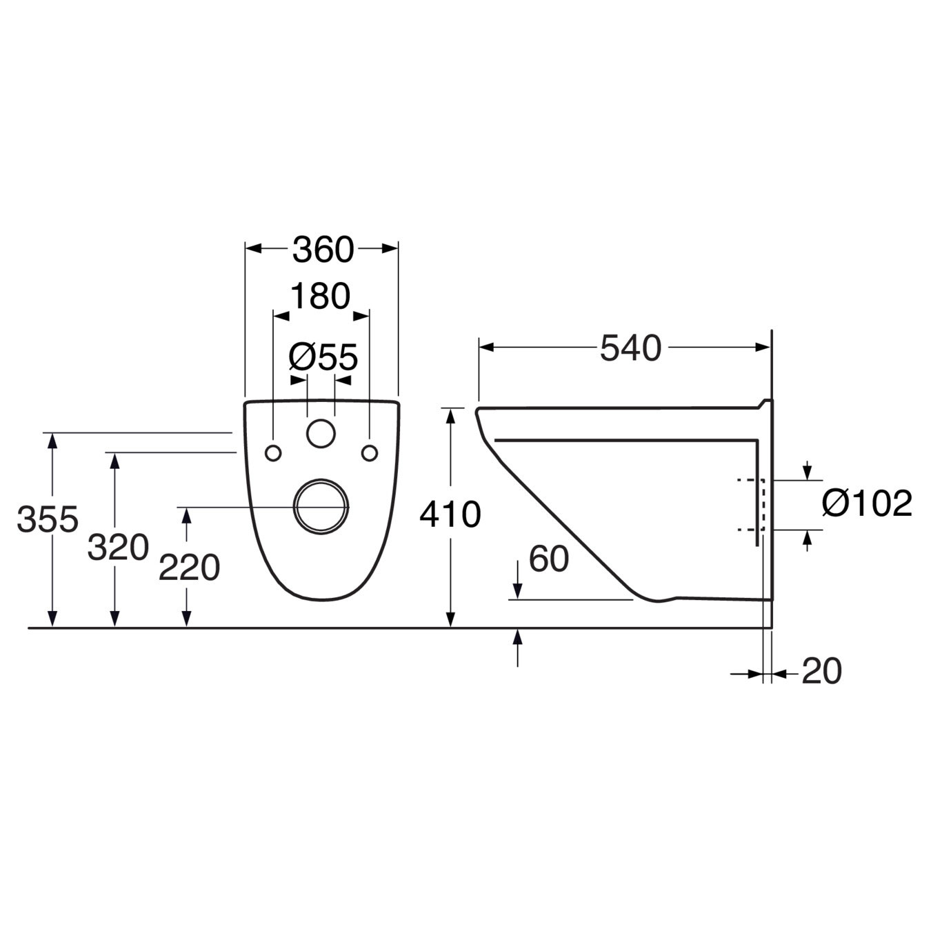 Vägghängd Toalett Gustavsberg Nordic3 Hygienic Flush 3630 me Mjuksit
