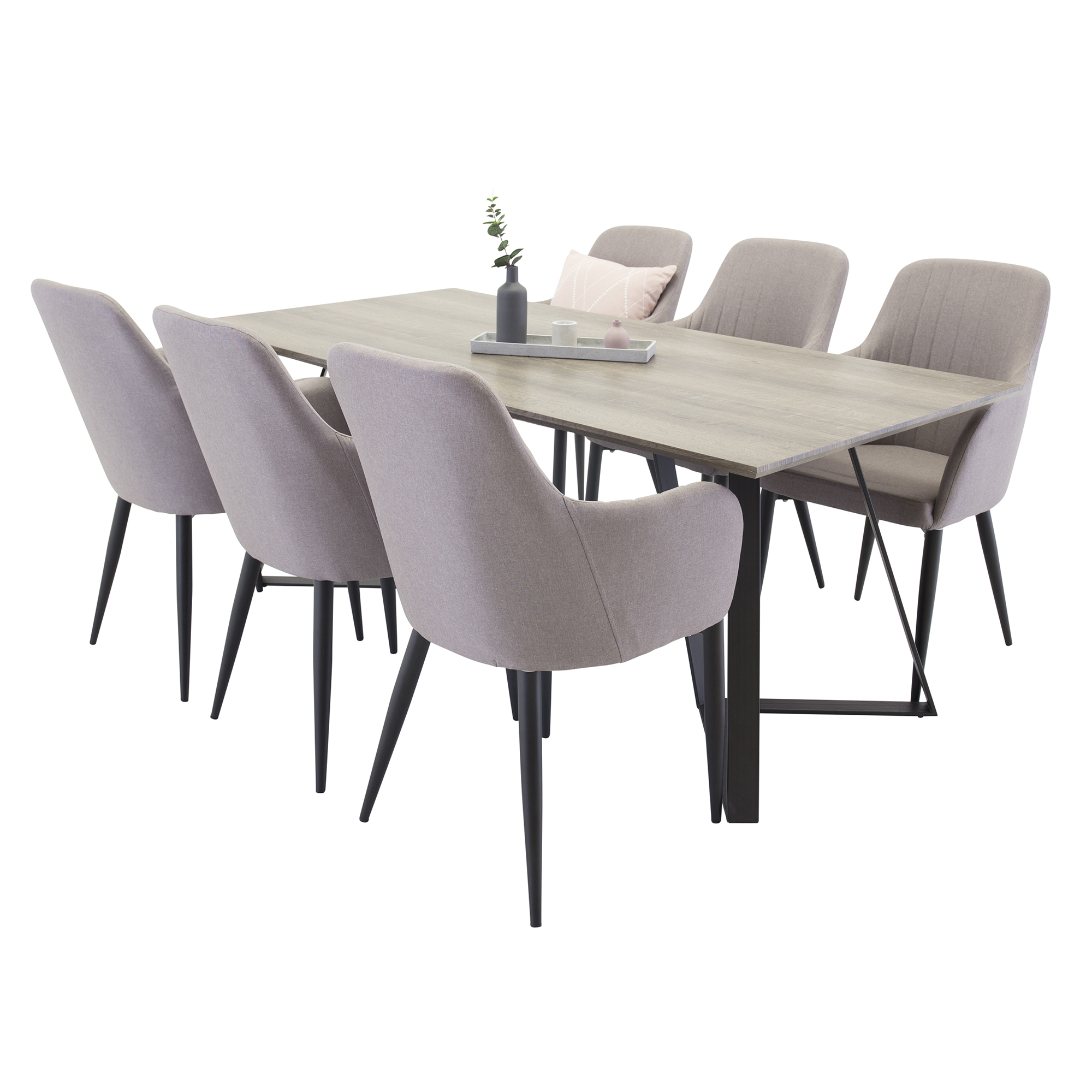 Matgrupp Venture Home Madde med 6 Corina Stolar Polyester