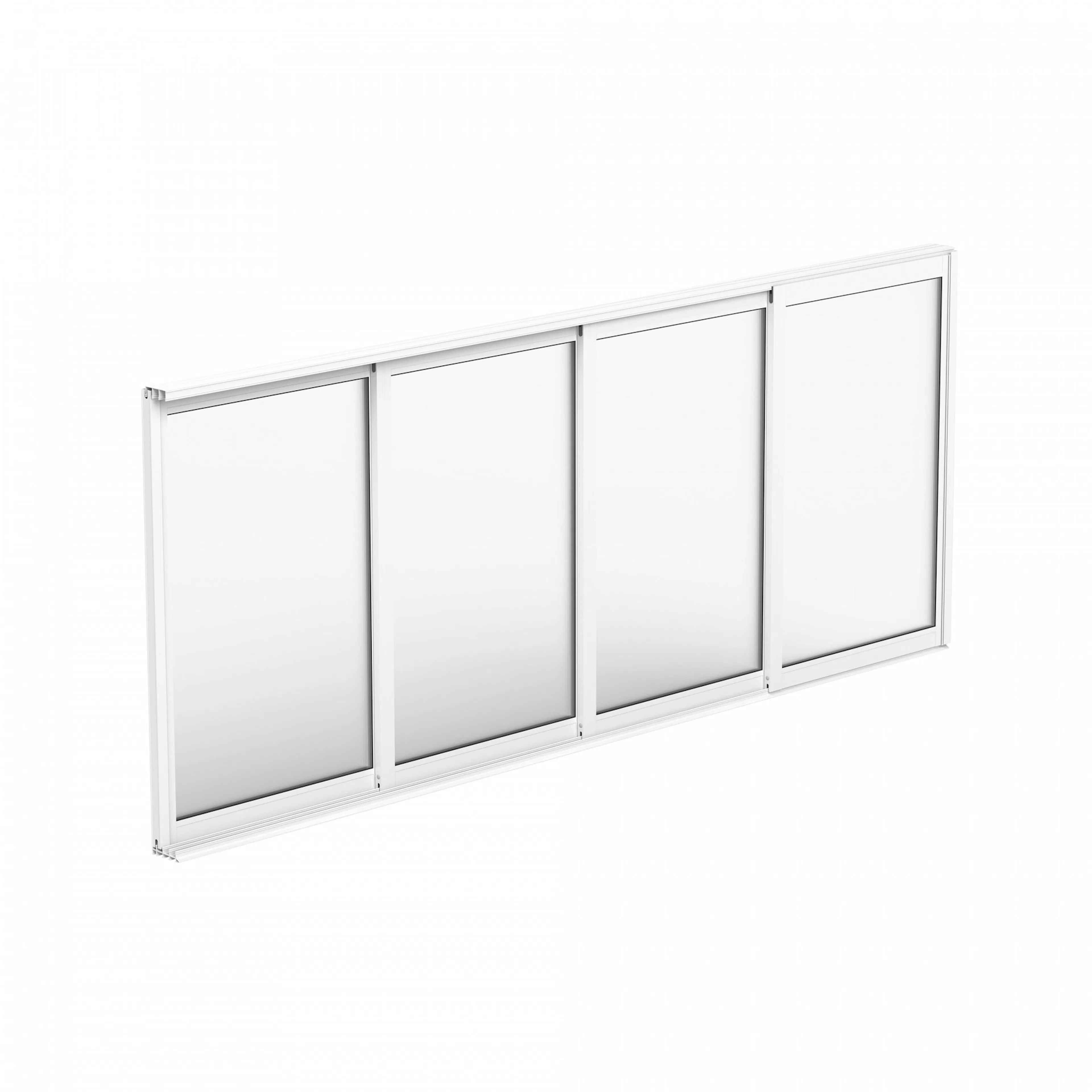 Primolux Skjutparti Vit 4 Fönster B= 3225 H= 1190 Sommar, B: 3225 mm