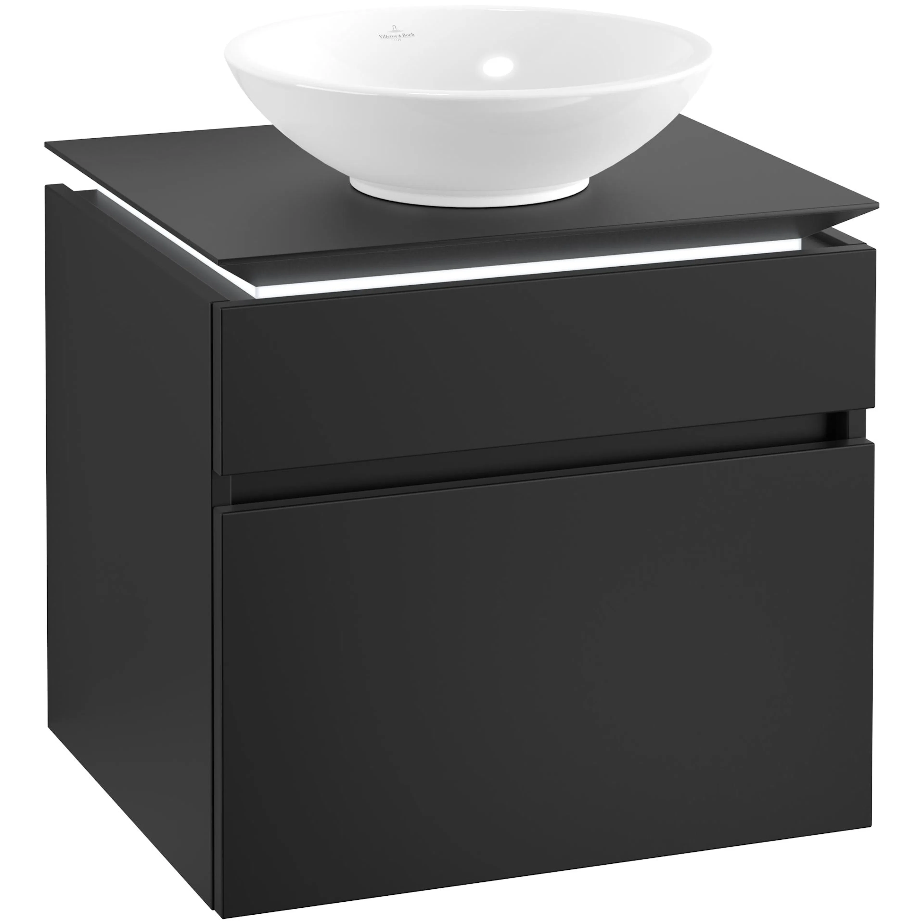 Tvättställsskåp Villeroy & Boch Legato 600 med 2 Lådor för Ytmonterat Tvättställ