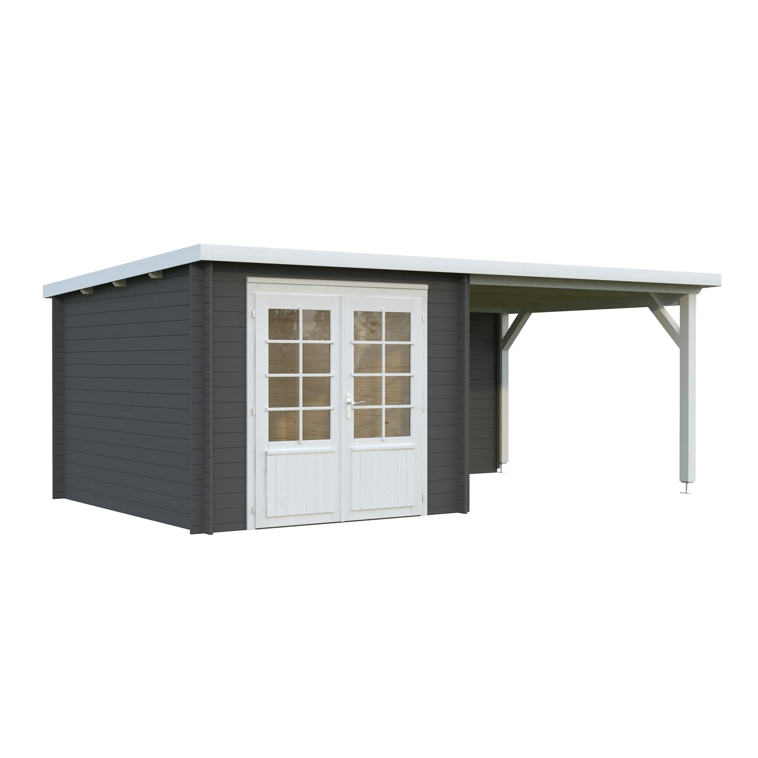 Ella 6,9+8,2 m2 PNT7012W2 Mörkgrå/Vit