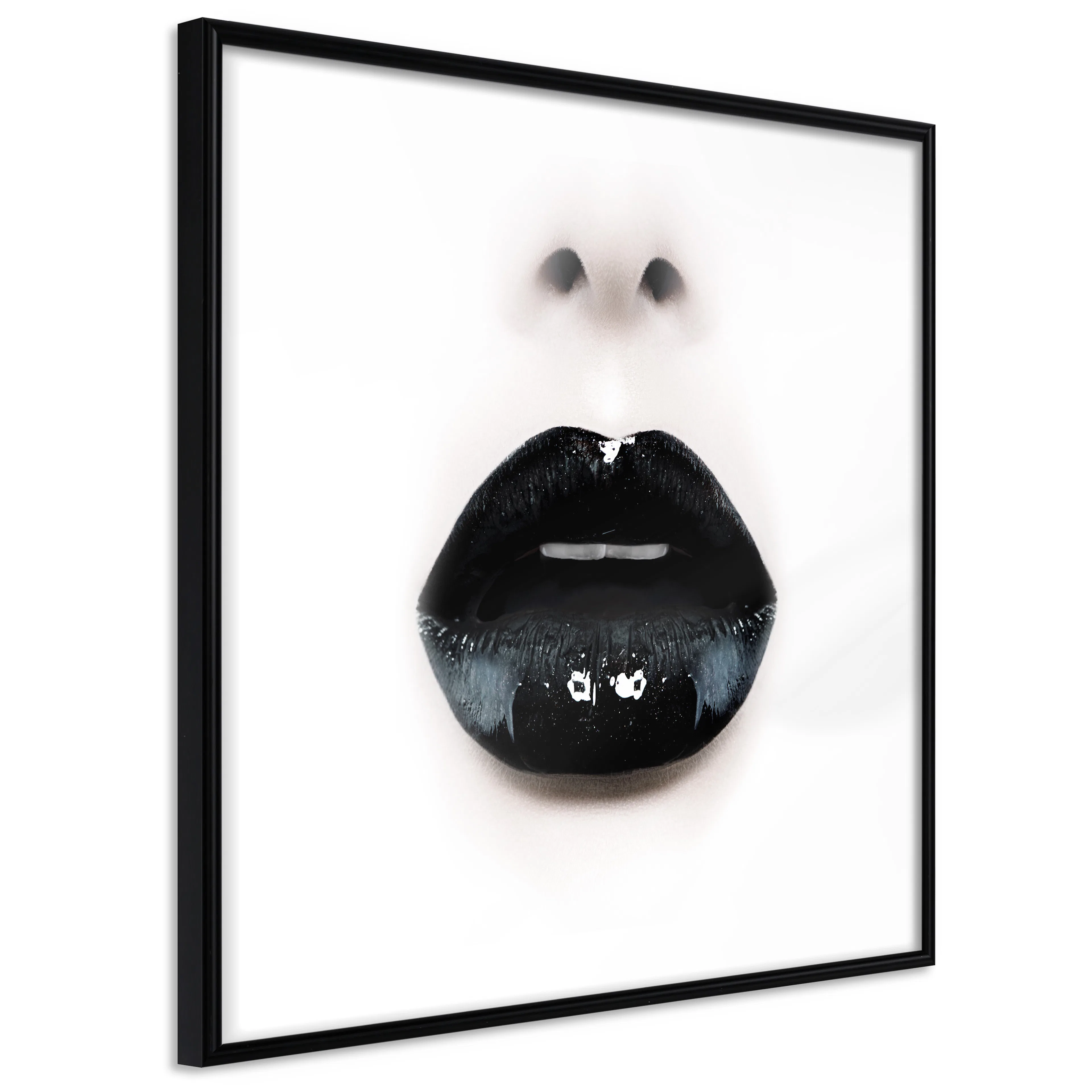 Affisch - Black Lipstick [Poster] 20x20 Svart ram, 20x20 cm