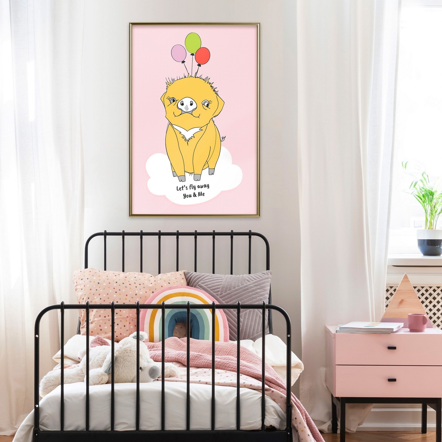 Poster Artgeist Affisch Soaring Pig