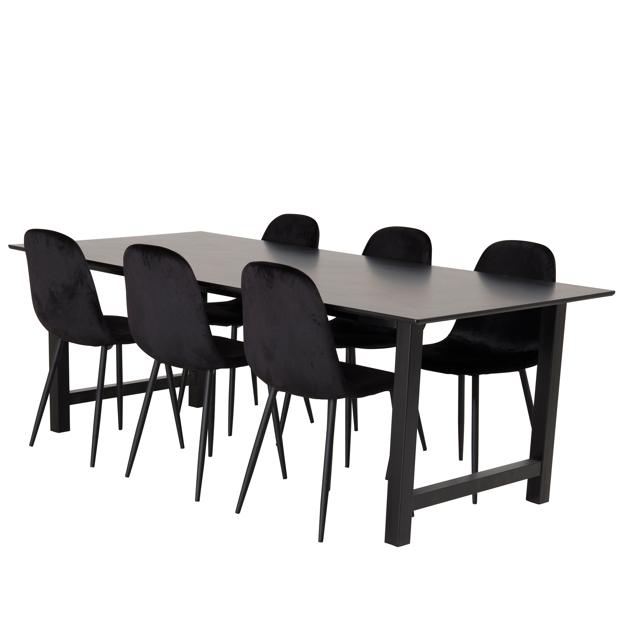 Matgrupp Venture Home Clara med 6 Pobbie Stolar Sammet