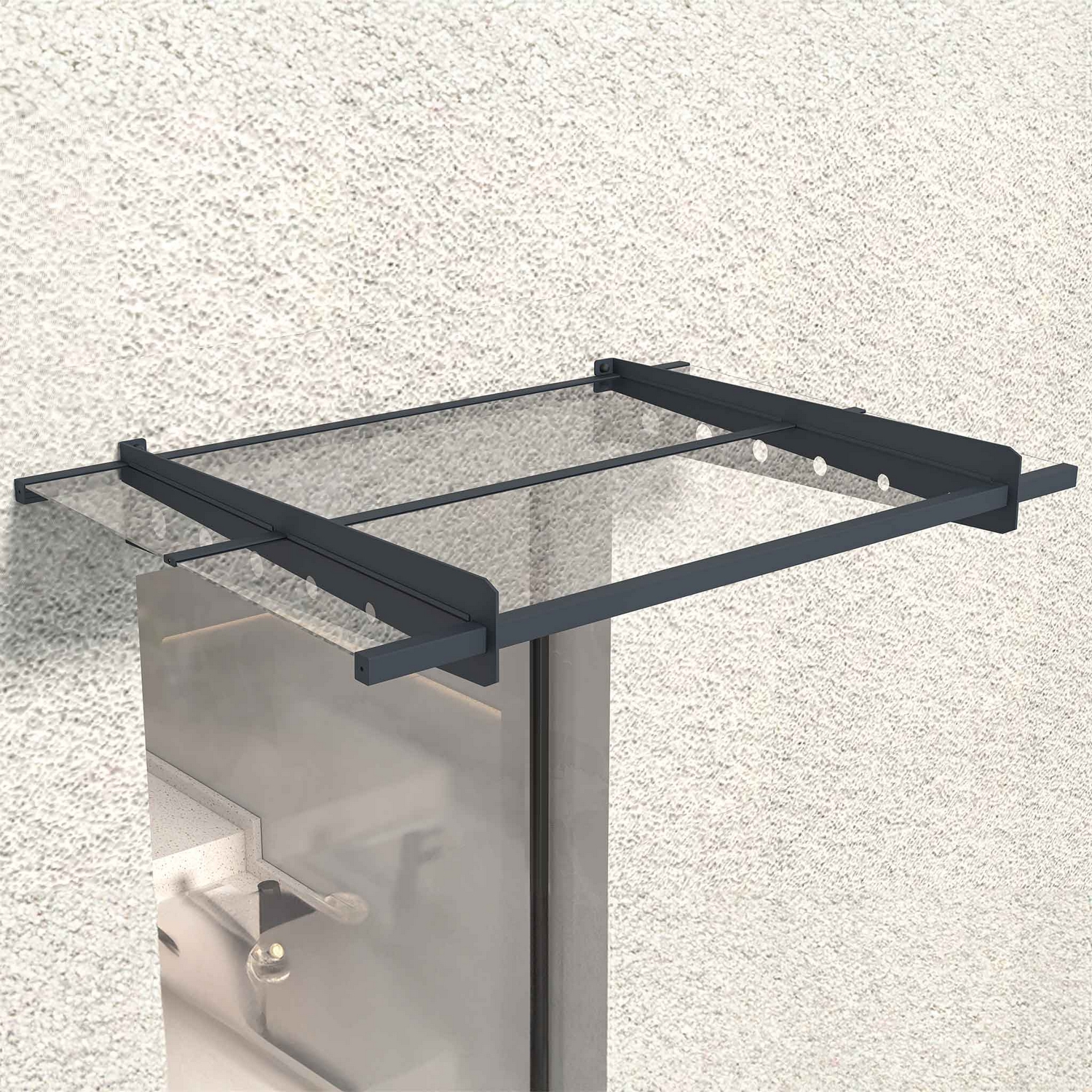 Entrétak Fornorth Modern Aluminium/Akryl 120x80 cm Väderbeständig