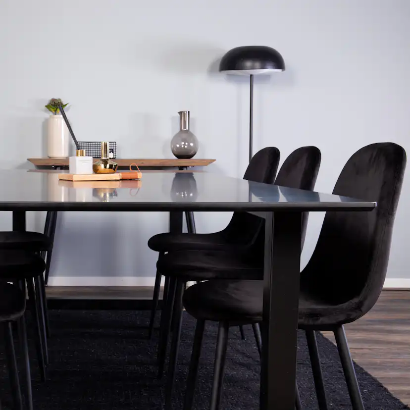 Matgrupp Venture Home Clara med 6 Pobbie Stolar Sammet