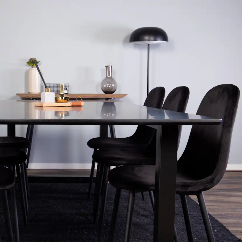 Matgrupp Venture Home Clara med 6 Pobbie Stolar Sammet
