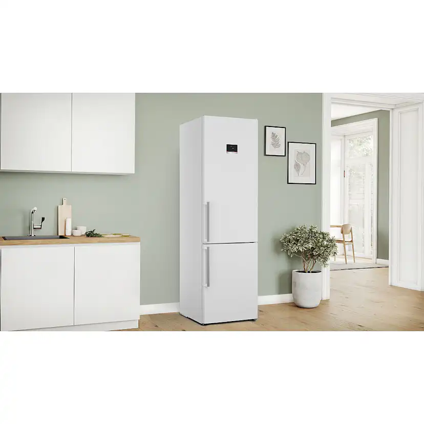 Kombiskåp Kyl/Frys Bosch 2 st KGN397WCT Serie 4 Vit NoFrost och VitaFresh