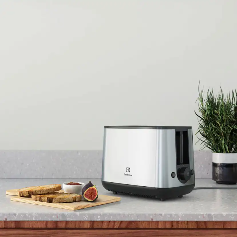 Brödrost Electrolux E3T1-3ST 2-Skivor Rostfri 800W 7 Rostningslägen & Uppvärmningsfunktion