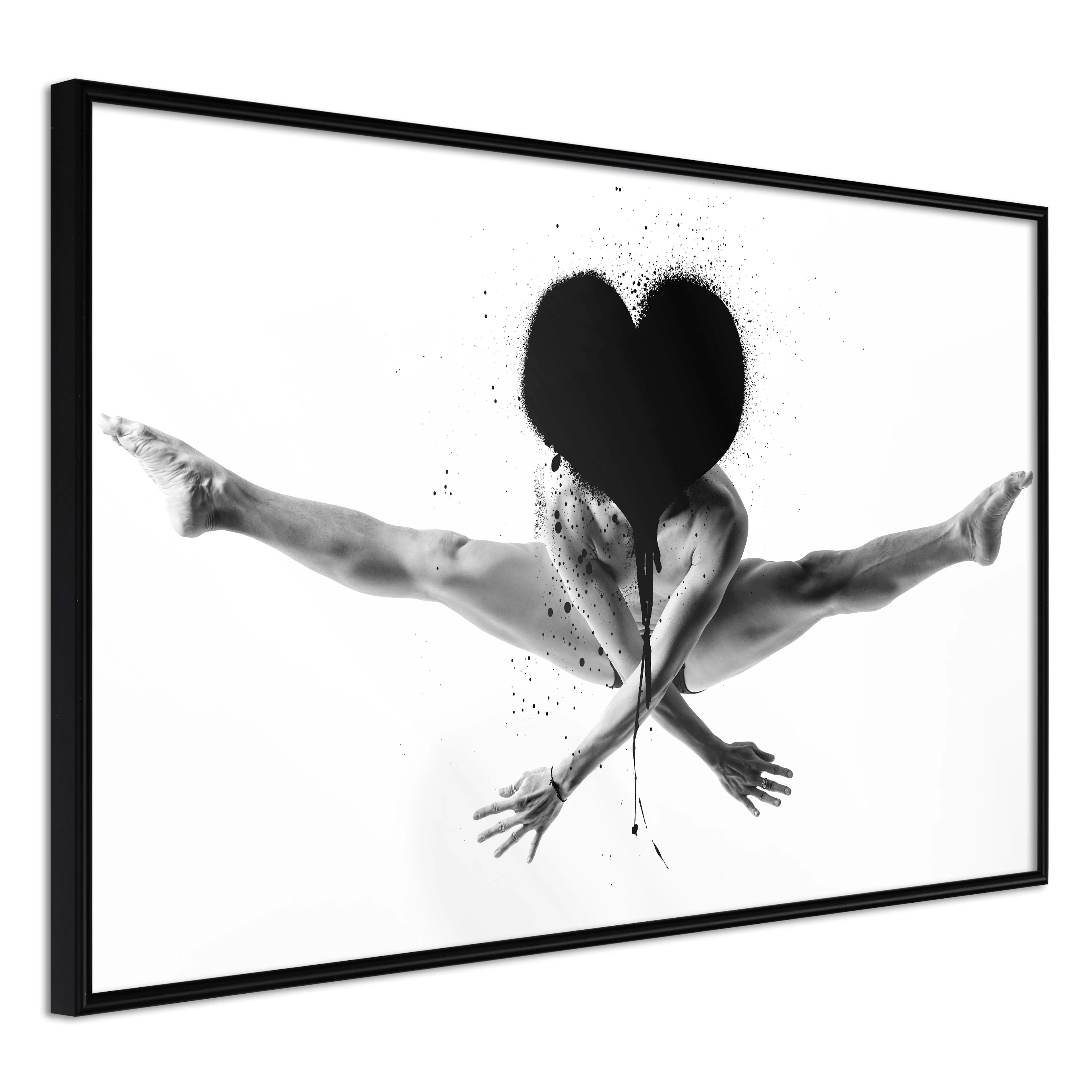 Affisch - Jump [Poster] 60x40 Svart ram, 60x40 cm