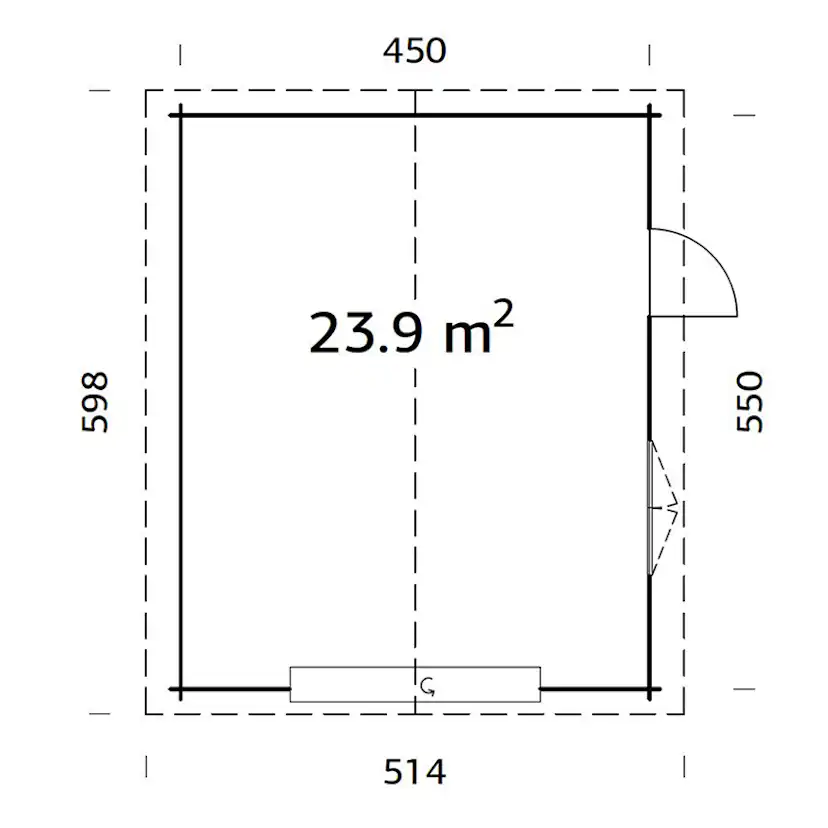 Garage Palmako Roger 23,9 m2 med Takskjutport