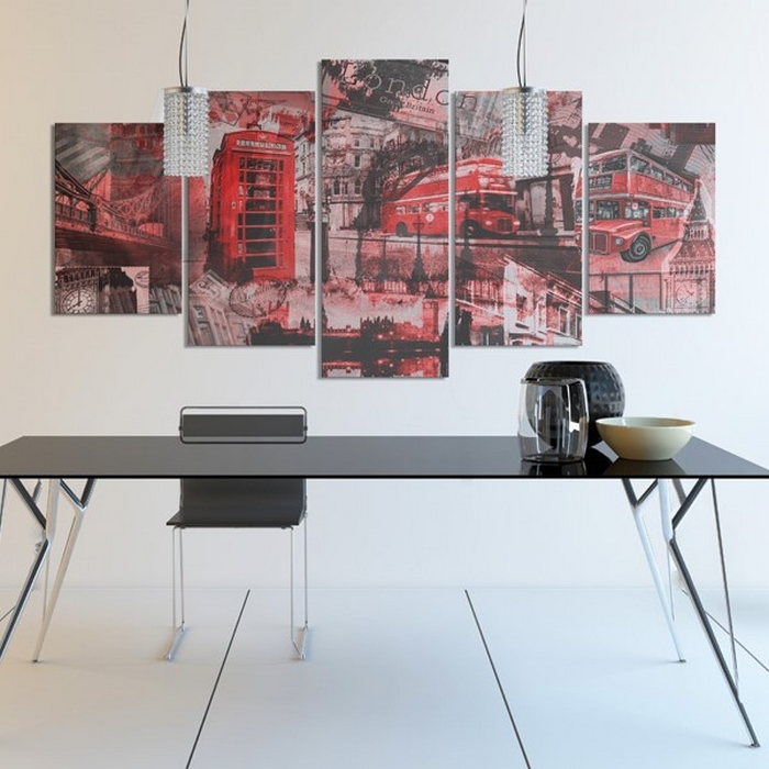 Tavla Arkiio London Collage 5 st