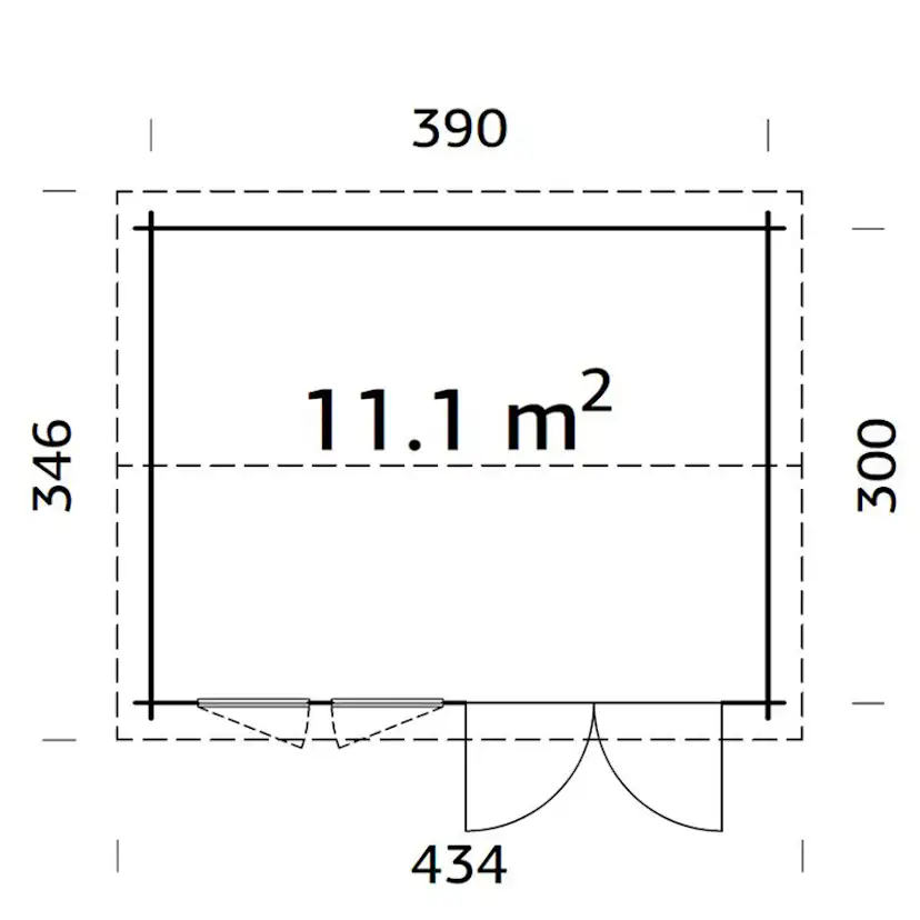 Stuga Palmako Iris 11,1 m2