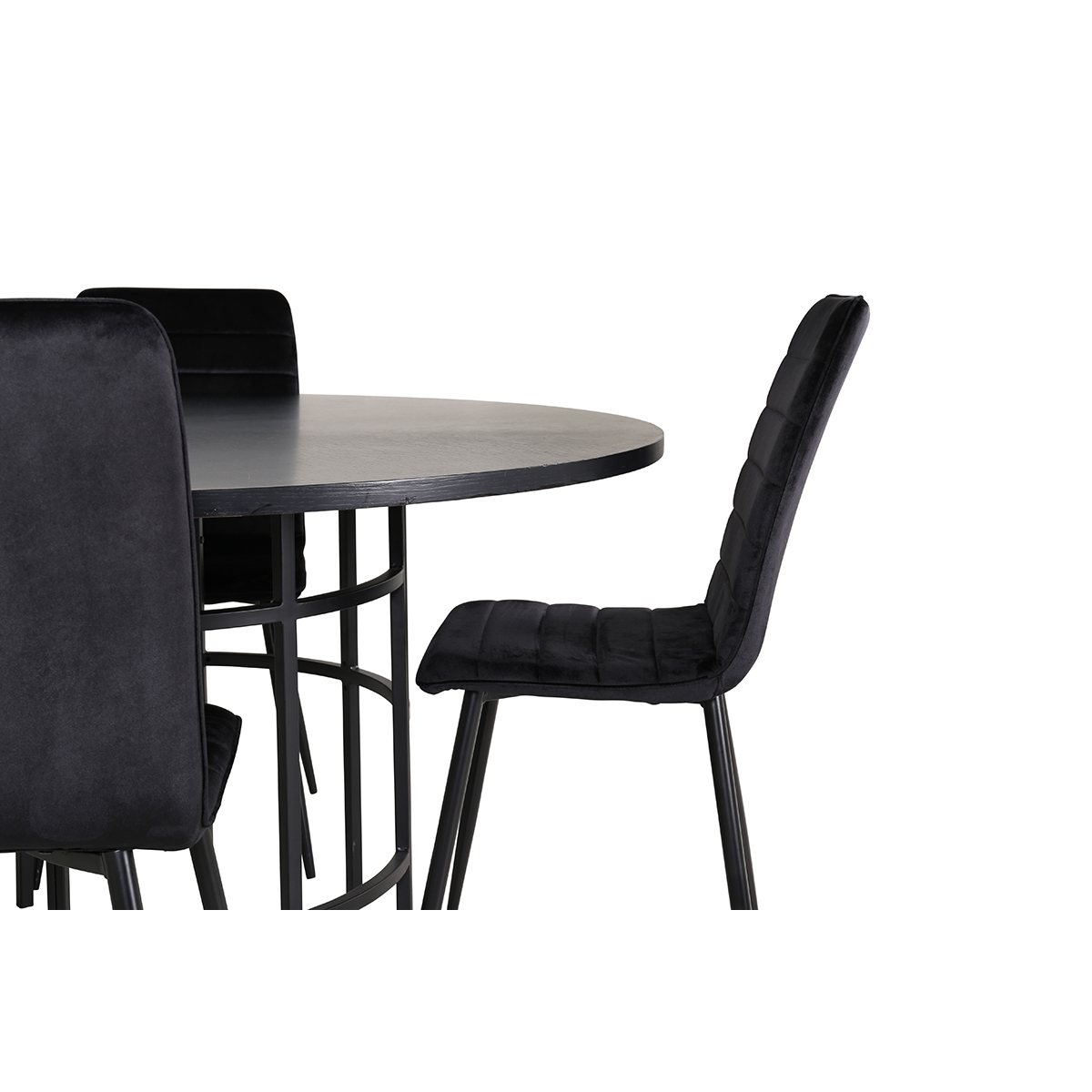 Copenhagen - Dining Table round - Black / Black+Windu Lyx Ch Svart