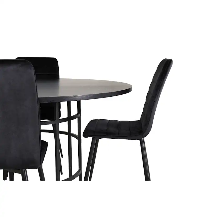 Copenhagen - Dining Table round - Black / Black+Windu Lyx Ch Svart