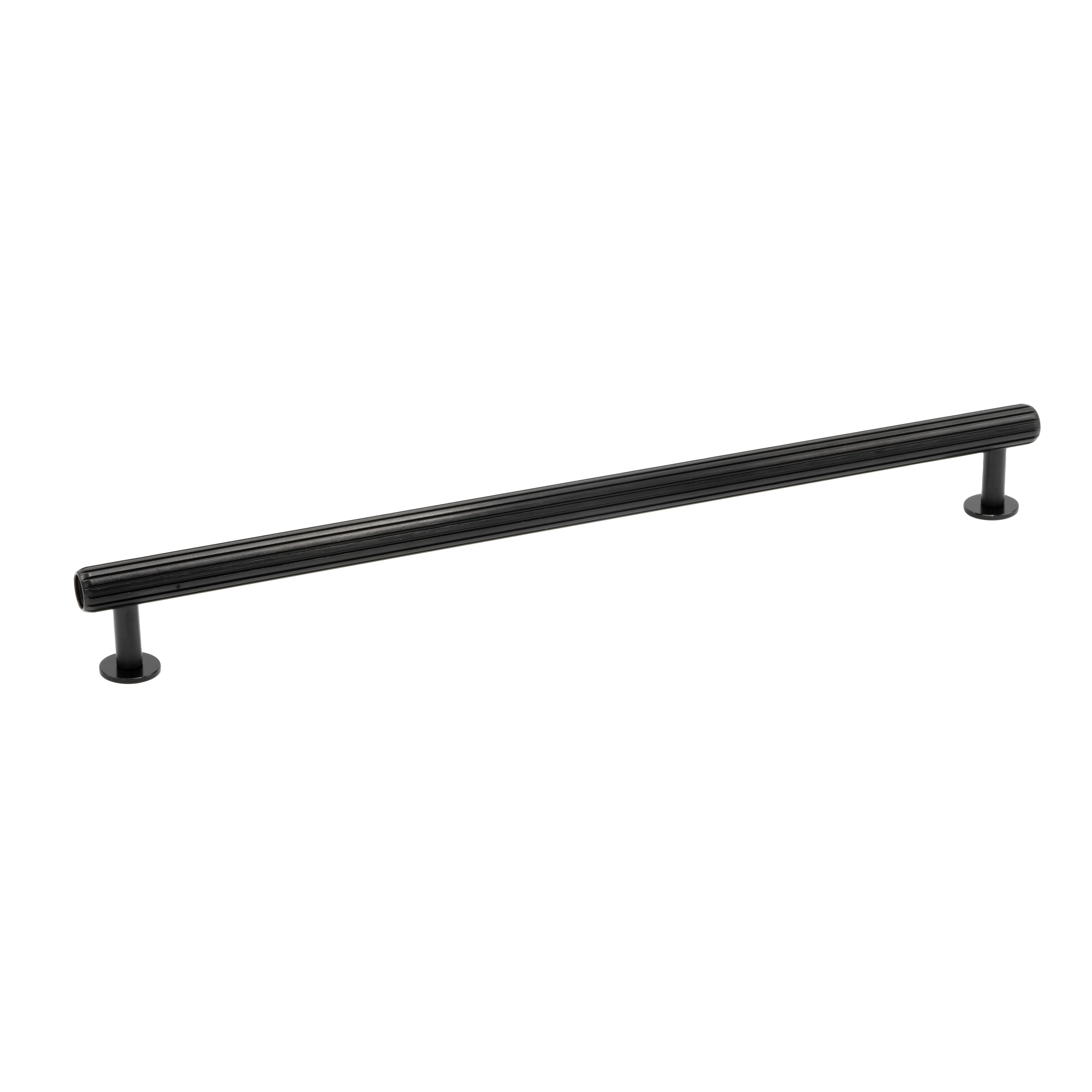 Handtag Rille-320 borstad svart Svart, Längd: 350 mm