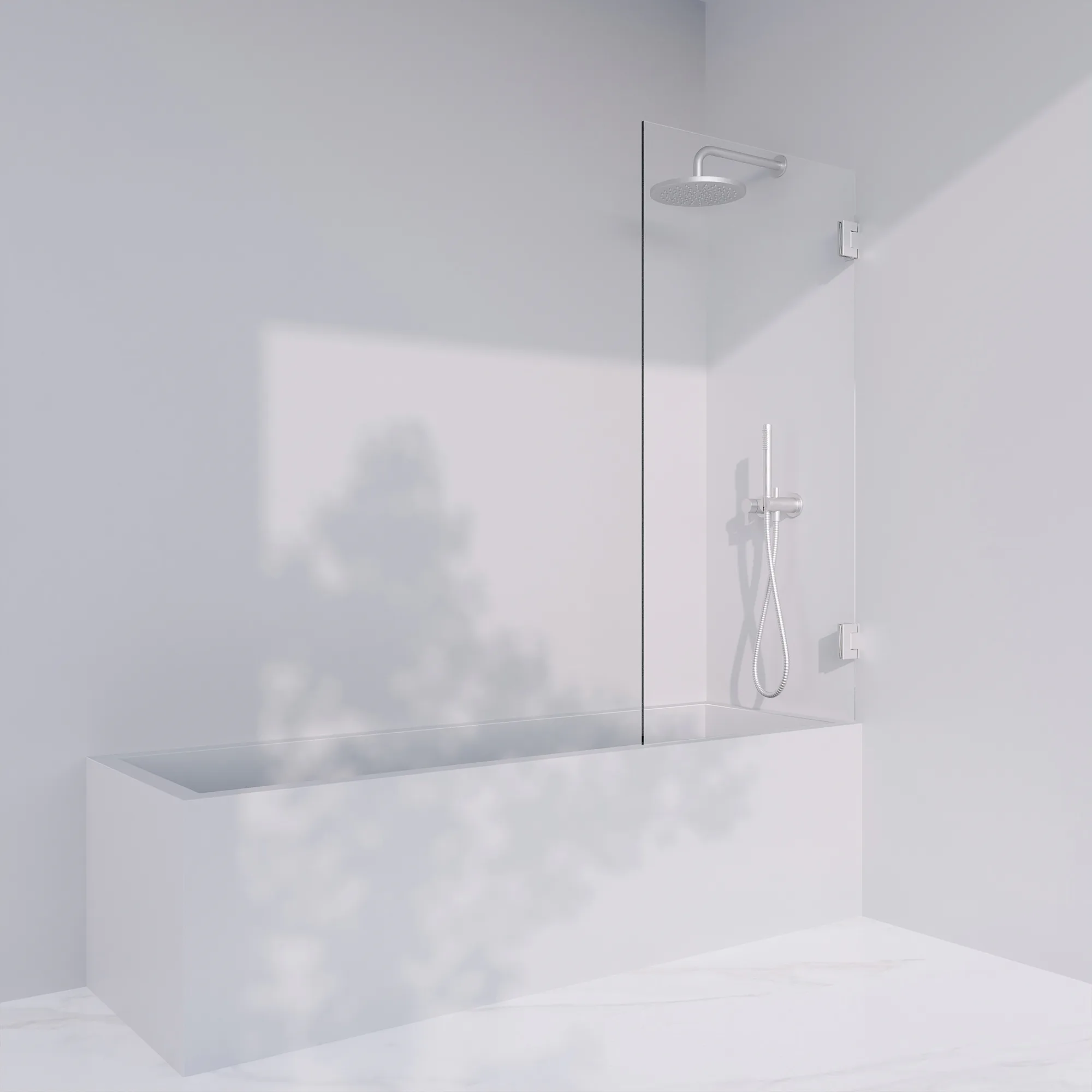 Invitrea Flair GK2/77x140/Blank krom/Linjeglas Glastyp:Linjeglas, Profil:Krom