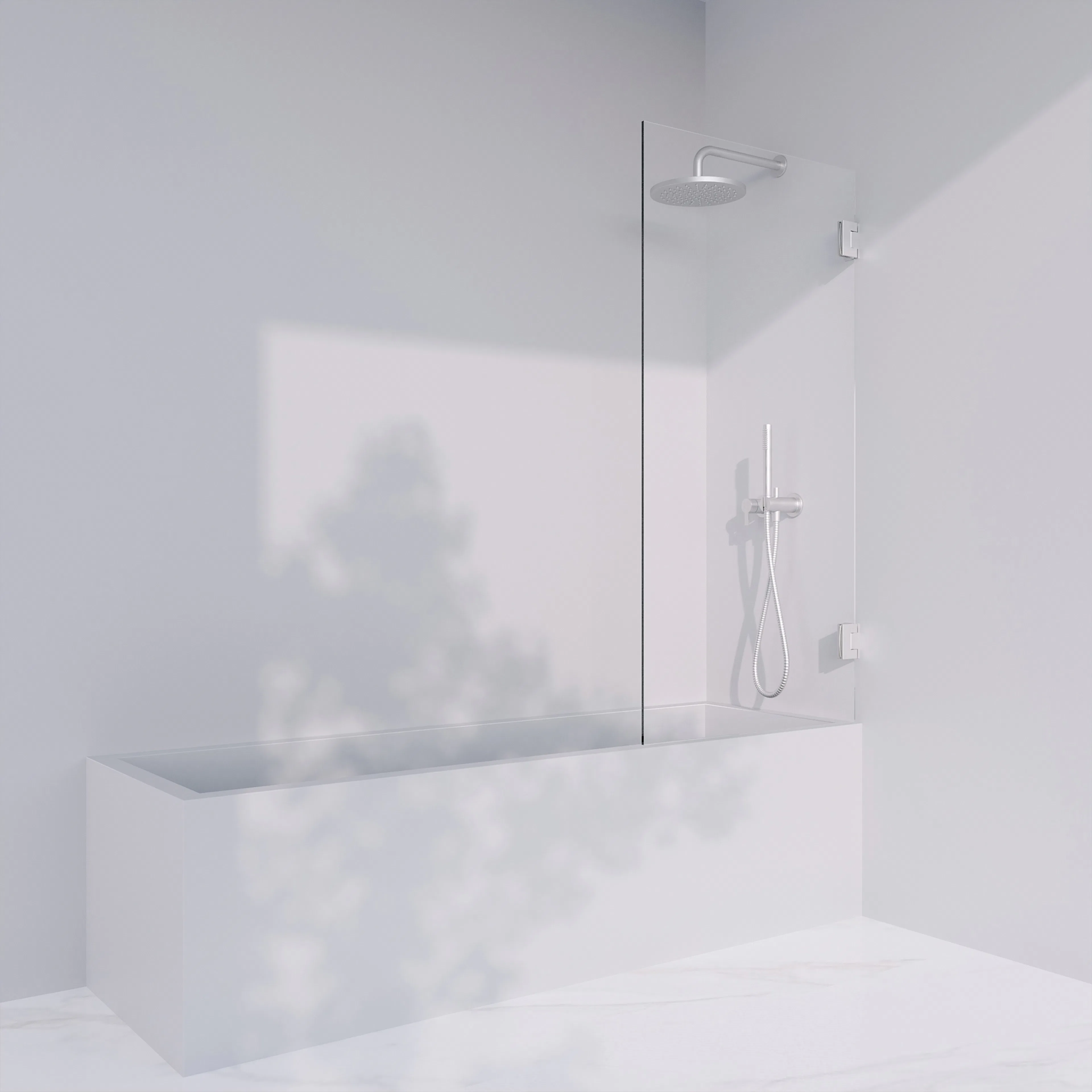 Invitrea Flair GK2/77x140/Blank krom/Linjeglas Glastyp:Linjeglas, Profil:Krom