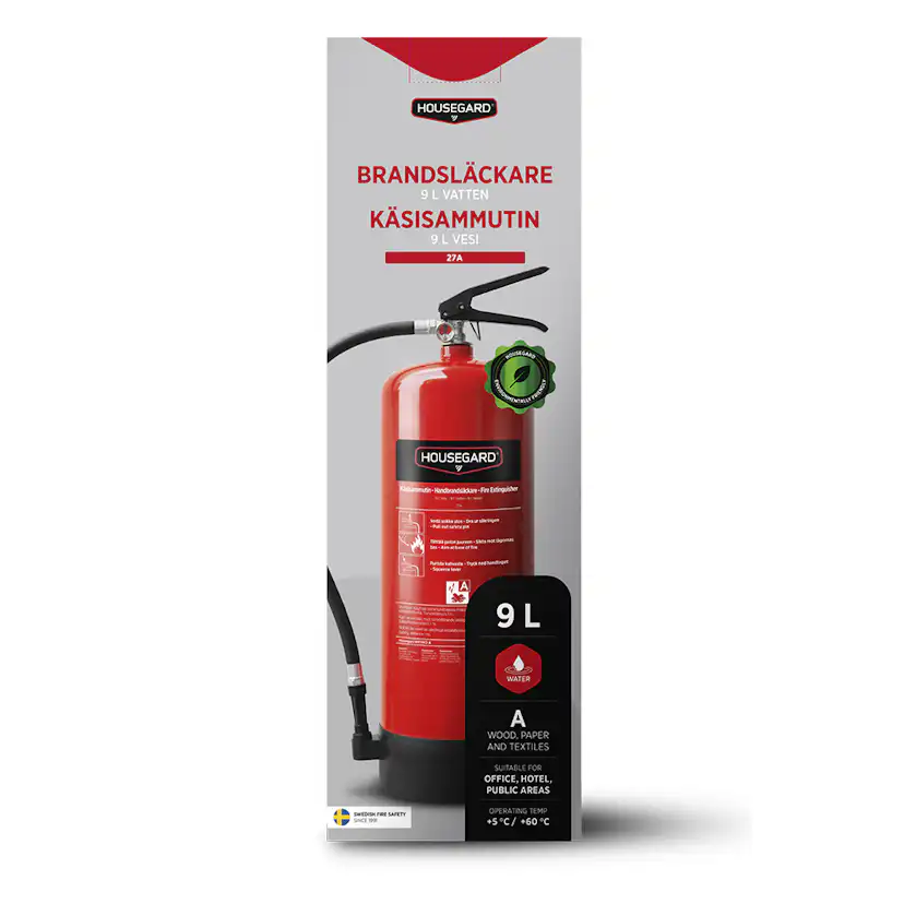 Brandsläckare Housegard 9L Vattensläckare