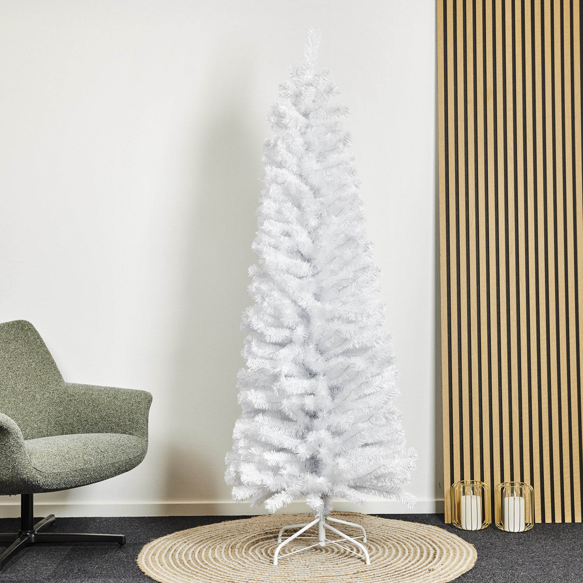 Smal julgran i PVC "BLING" kl. C, 180 x 68 cm, utan belysnin Plastgran Nordic Winter Smal Julgran Bling 180x68 cm