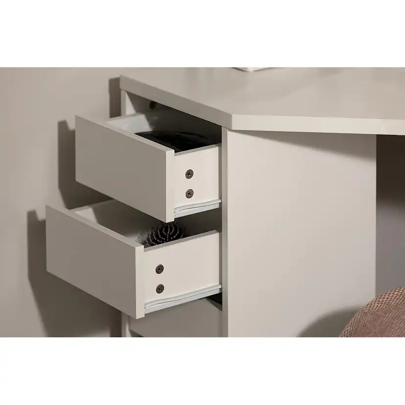 Sminkbord In Living Hidingsta med Spegel, Lådor & Pall